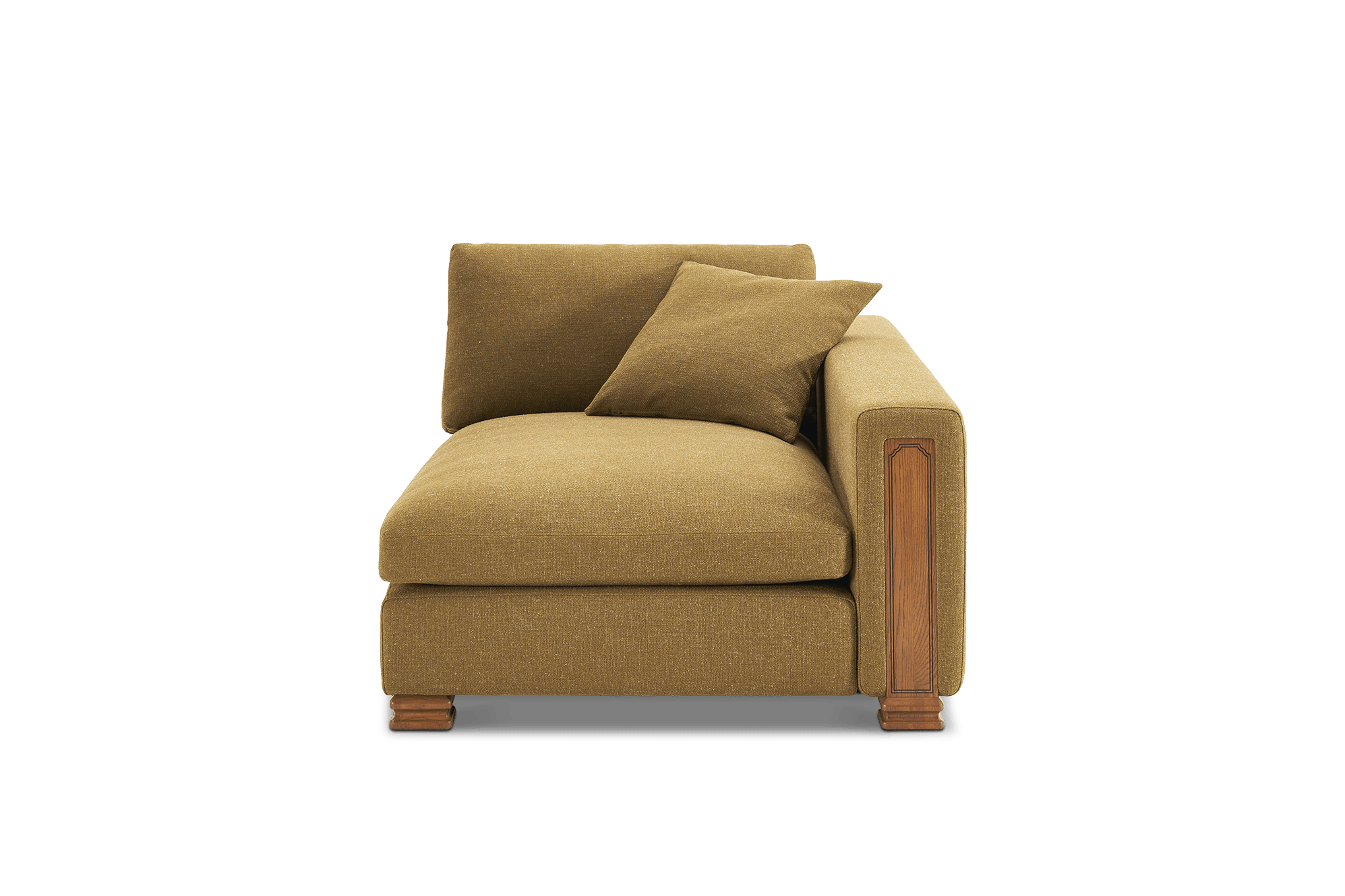 Tan France Kagan Right Chaise, (Basketweave) Caramel