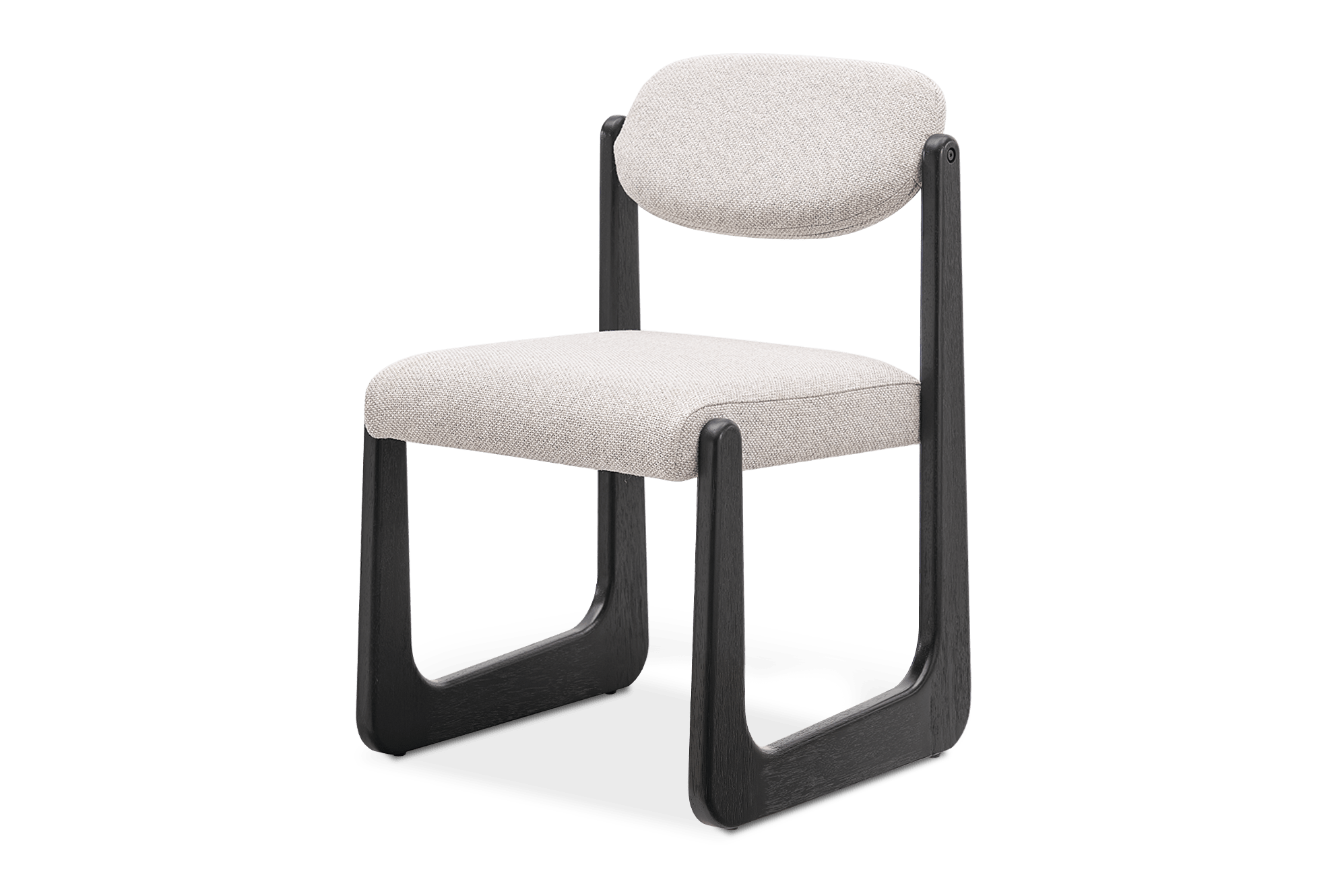 Lira Dining Chair, (Performance Hugo) Greige (Black)