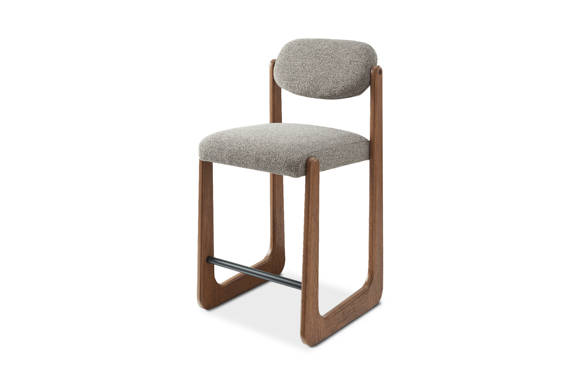 Lira Counter Stool, (Performance Tri-tone Twill) Dark Grey (Chestnut)