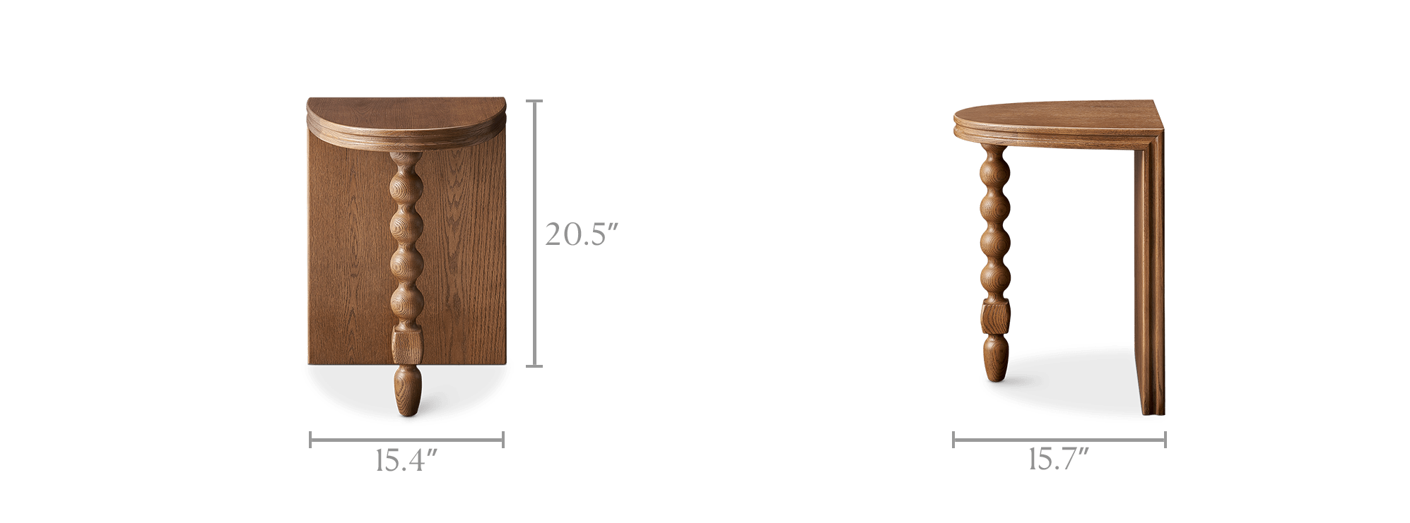 dimension of Tan France Tarin Side Table