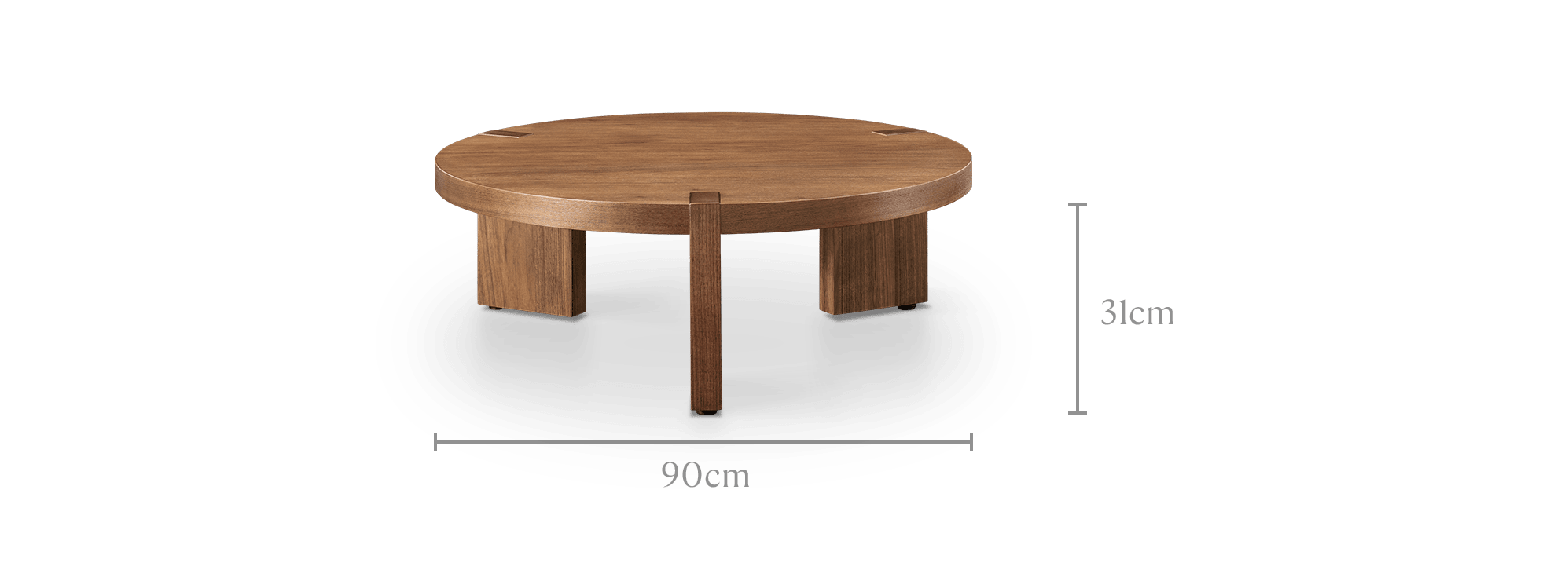 dimension of Mori Round Coffee Table