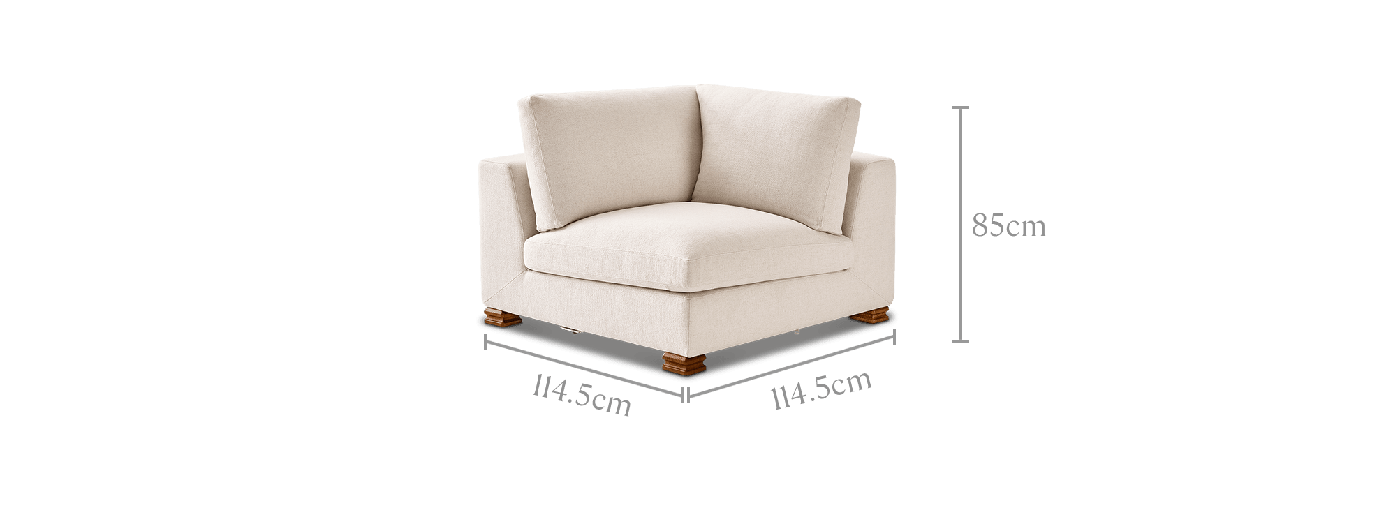 dimension of Tan France Kagan Corner Sofa