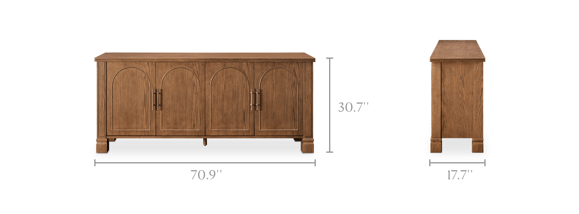 dimension of Tan France Rava Sideboard