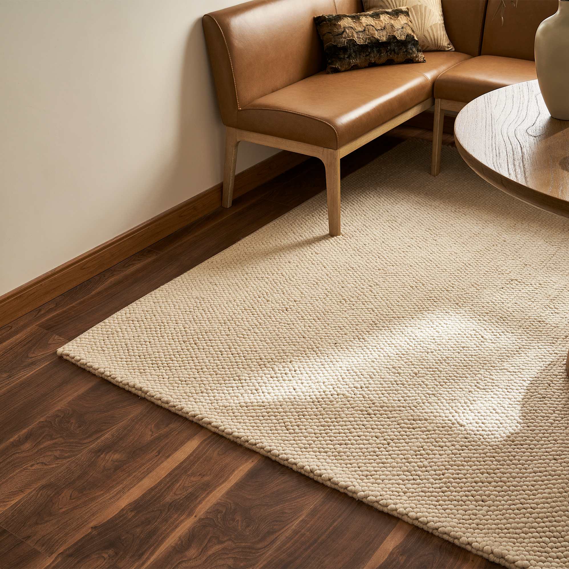 Inez Area Rug, Beige, 5' x 8' lifestyle