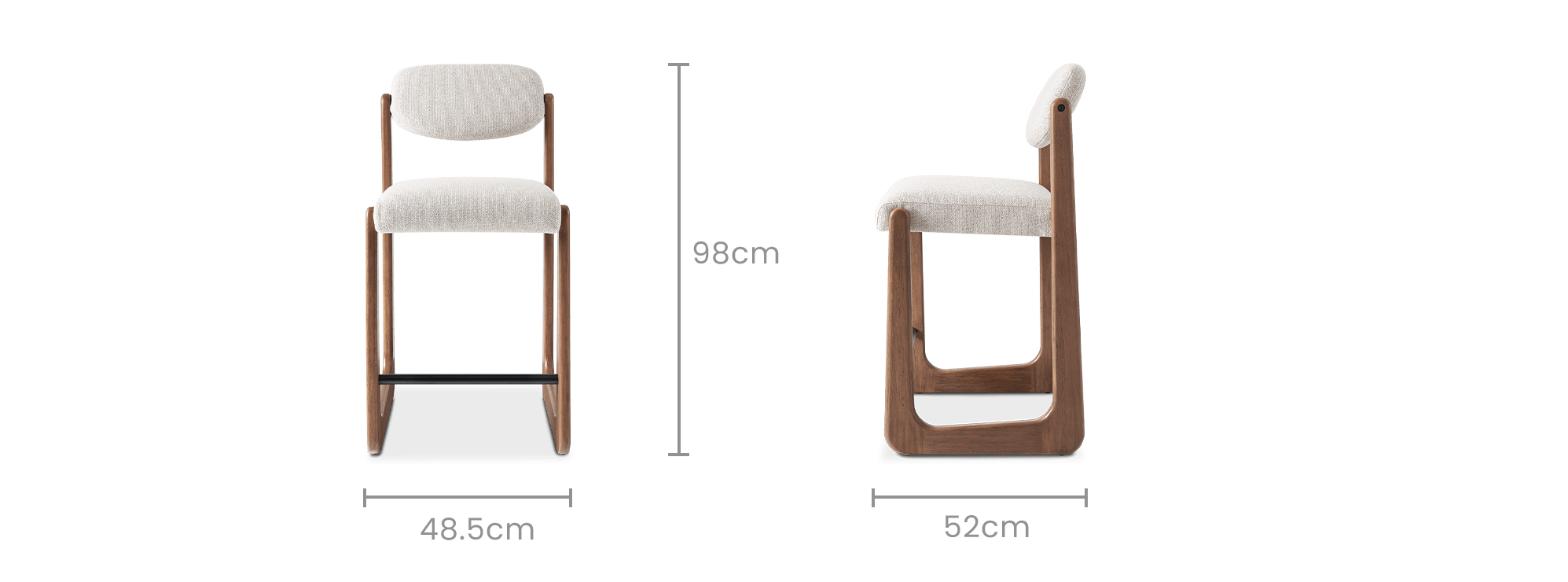 dimension of Lira Performance Counter Stool
