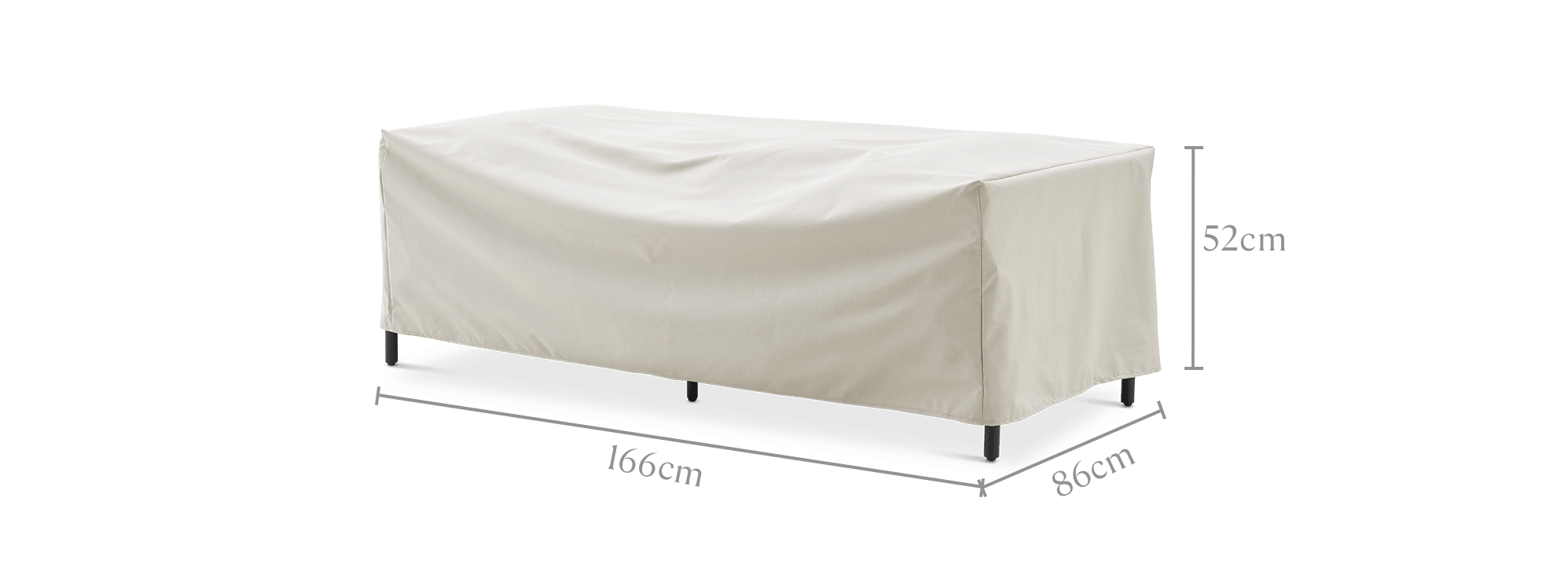 dimension of Sierra Outdoor 2 Seater Sofa Cover