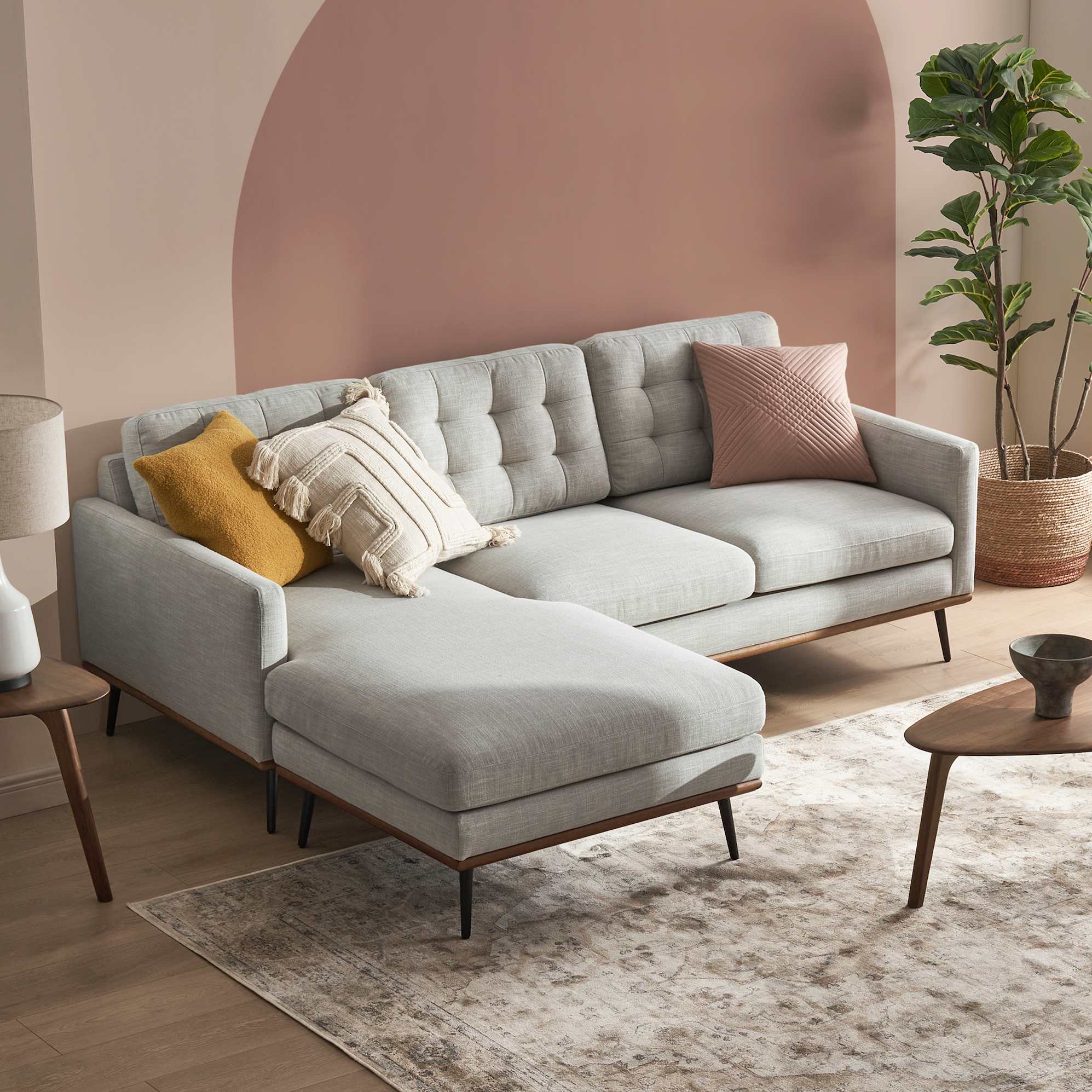 Isaac Reversible Corner Sofa with Footstool 3