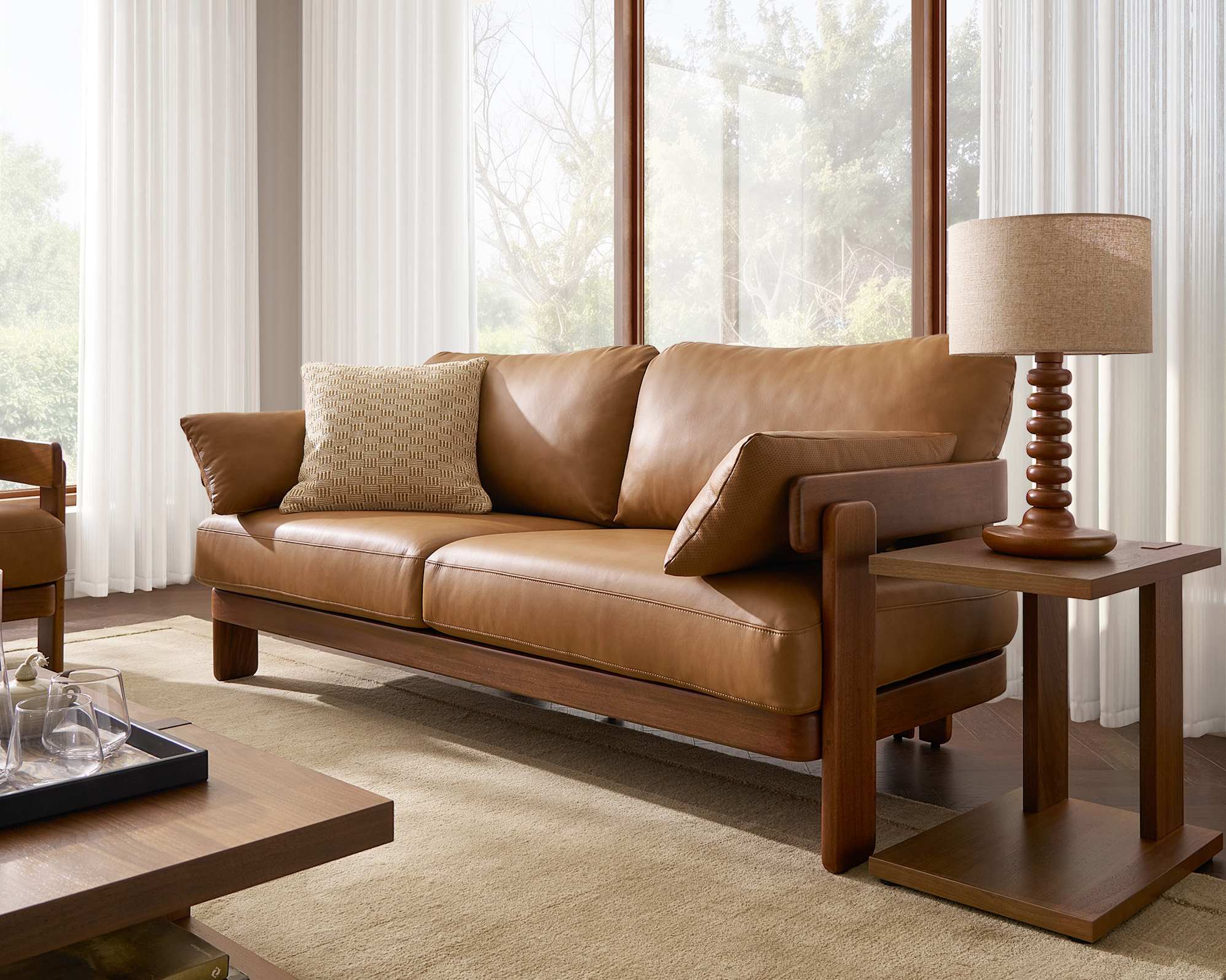 Eden Leather 3 Seater Sofa 0