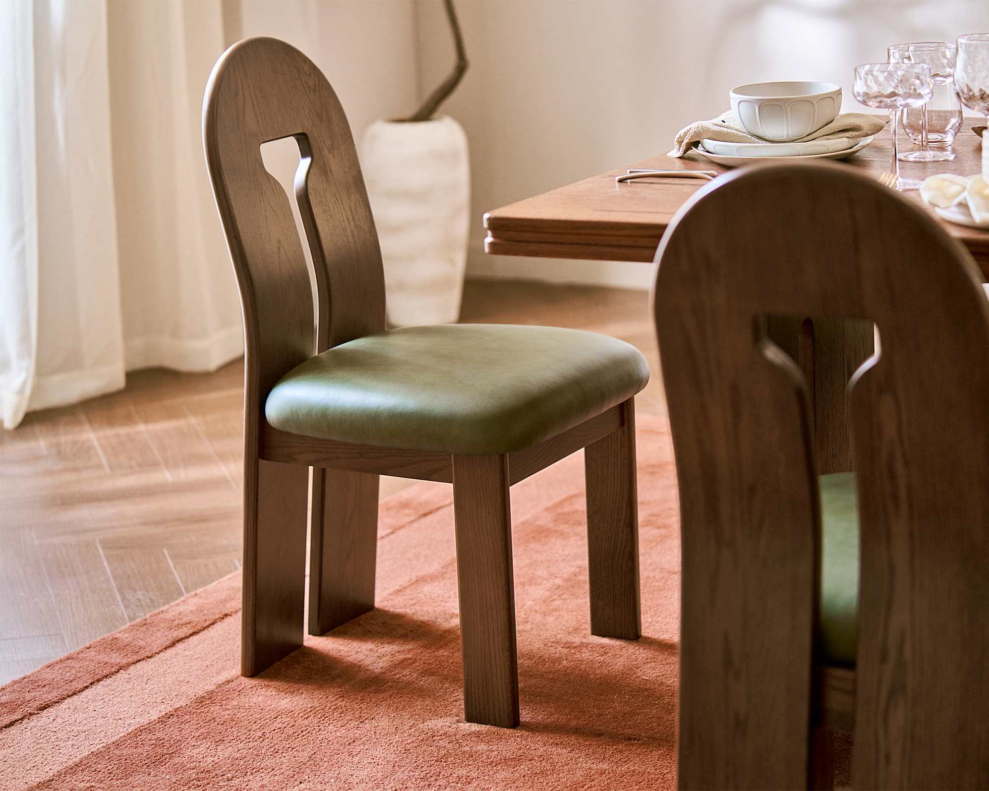 Tan France Avan Leather Dining Chair 0