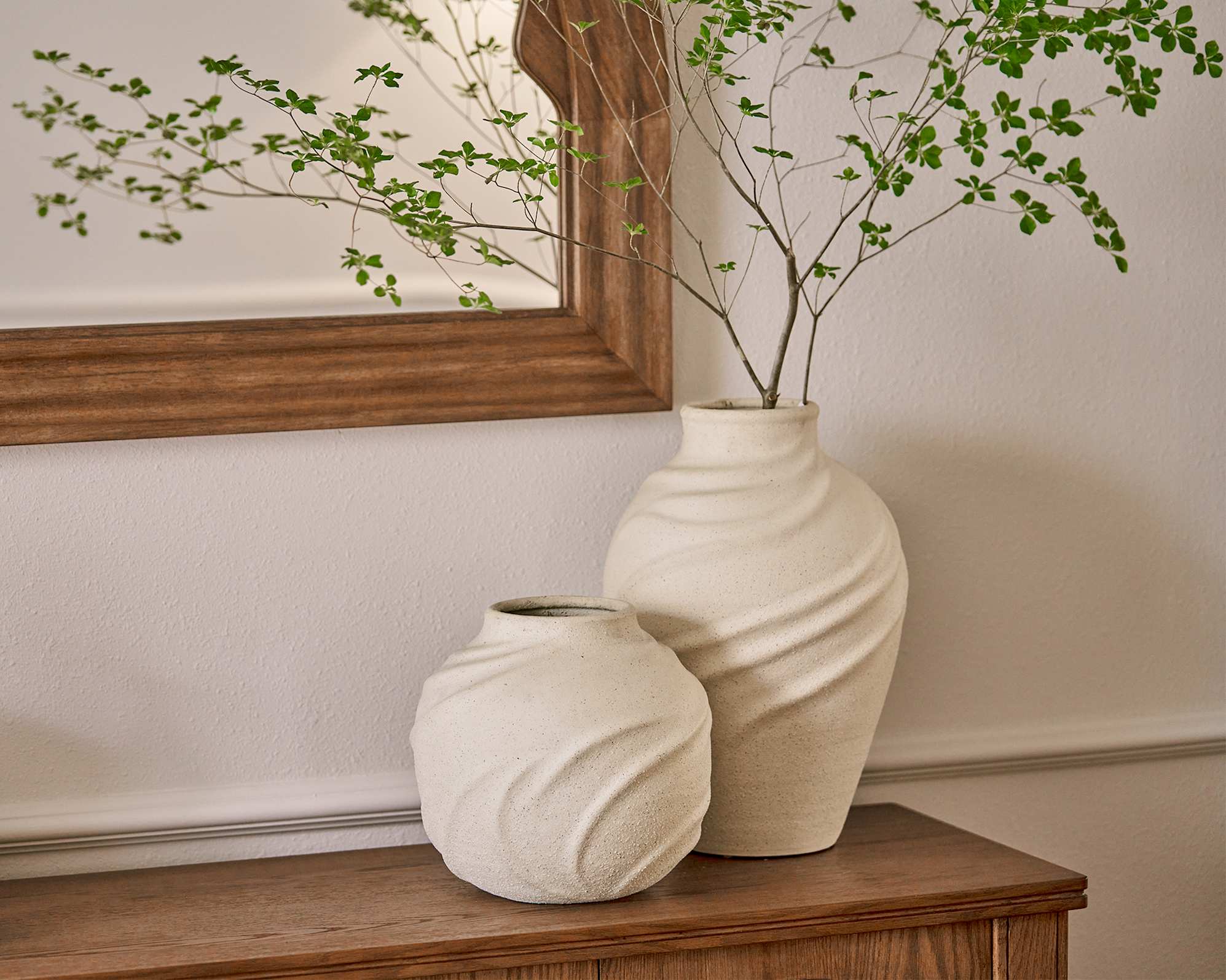 Tan France Reya Drape Tall Vase 0