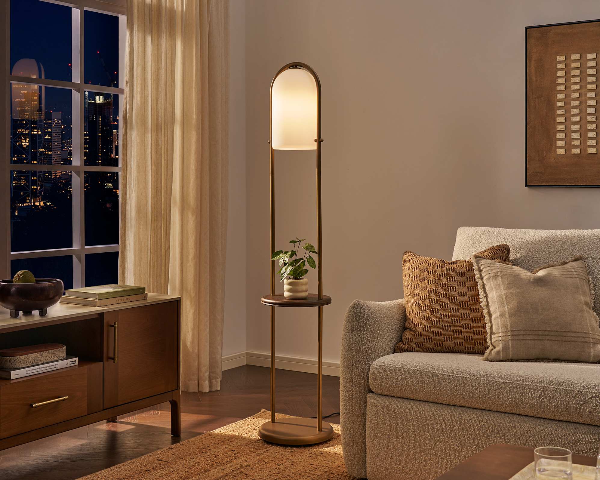 Asher Floor Lamp, Golden