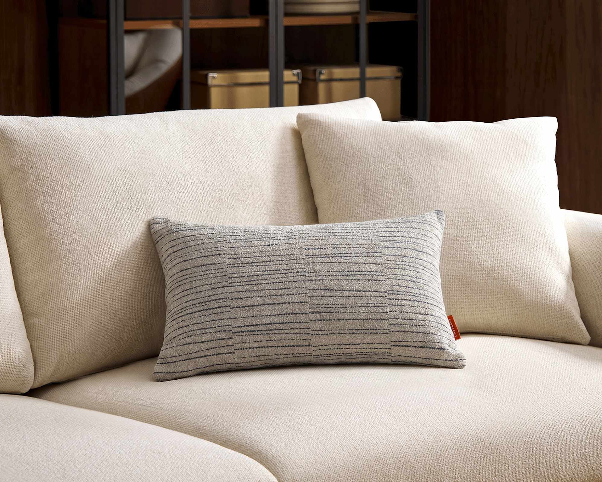 Gabb Throw Pillow, 12' x 20', Indigo
