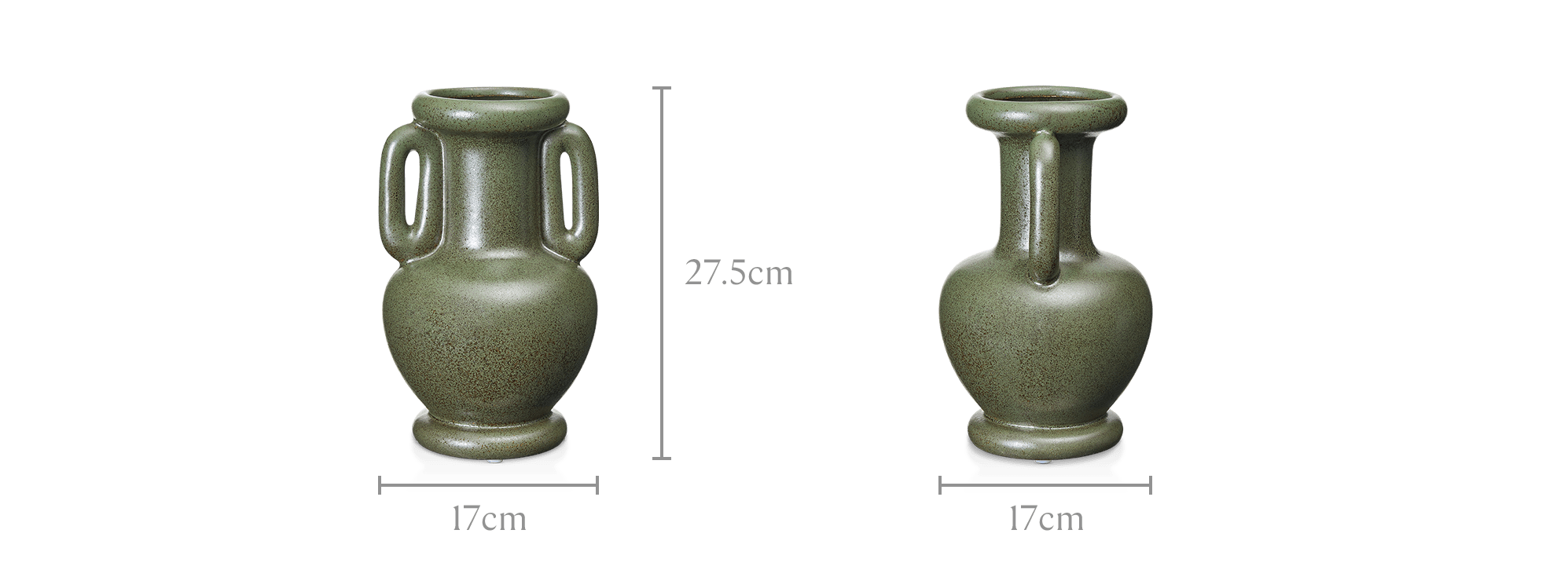 dimension of Maroa Ceramic Amphora Short Vase