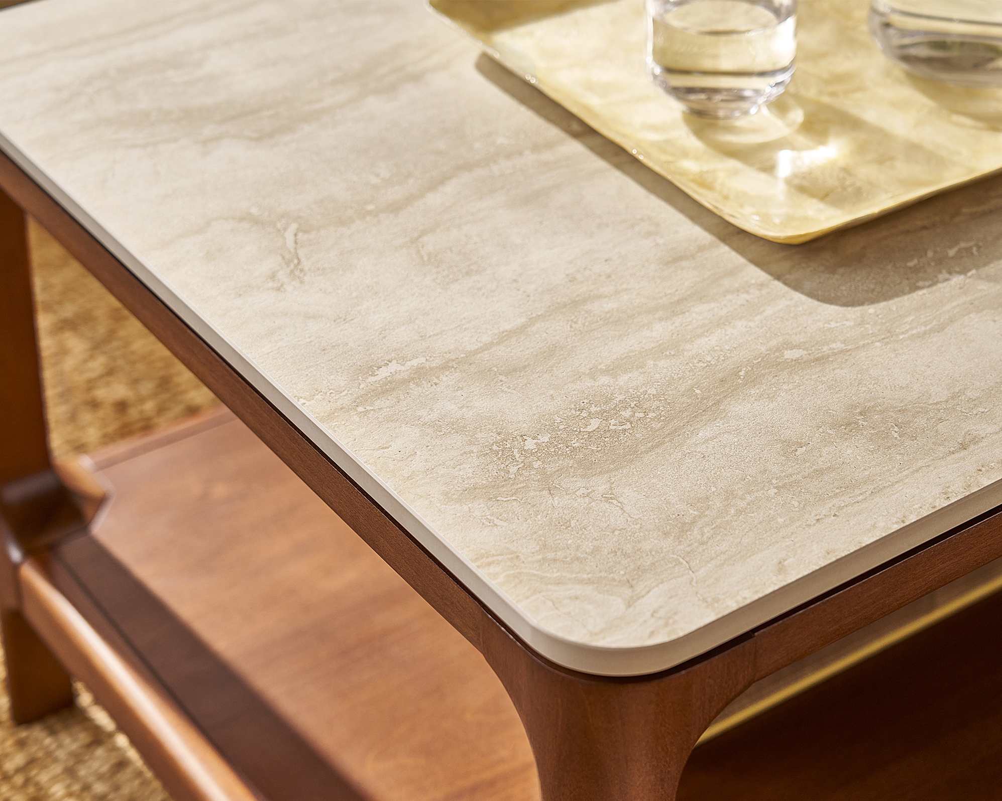 Arlen Sintered Stone Rectangular Coffee Table 1