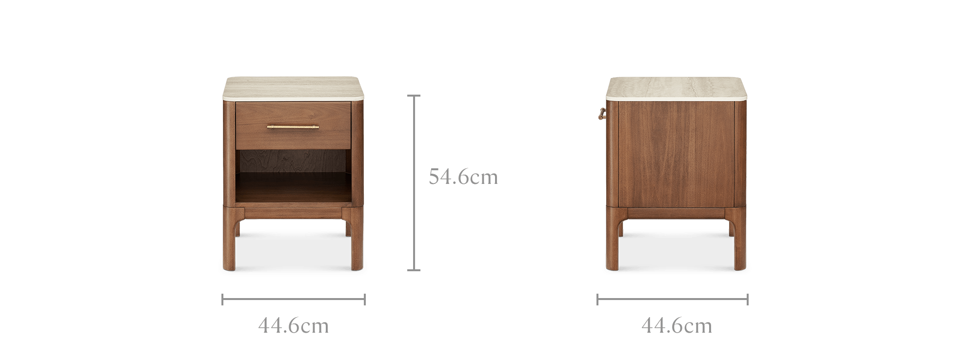 dimension of Arlen 1-Drawer Bedside Table