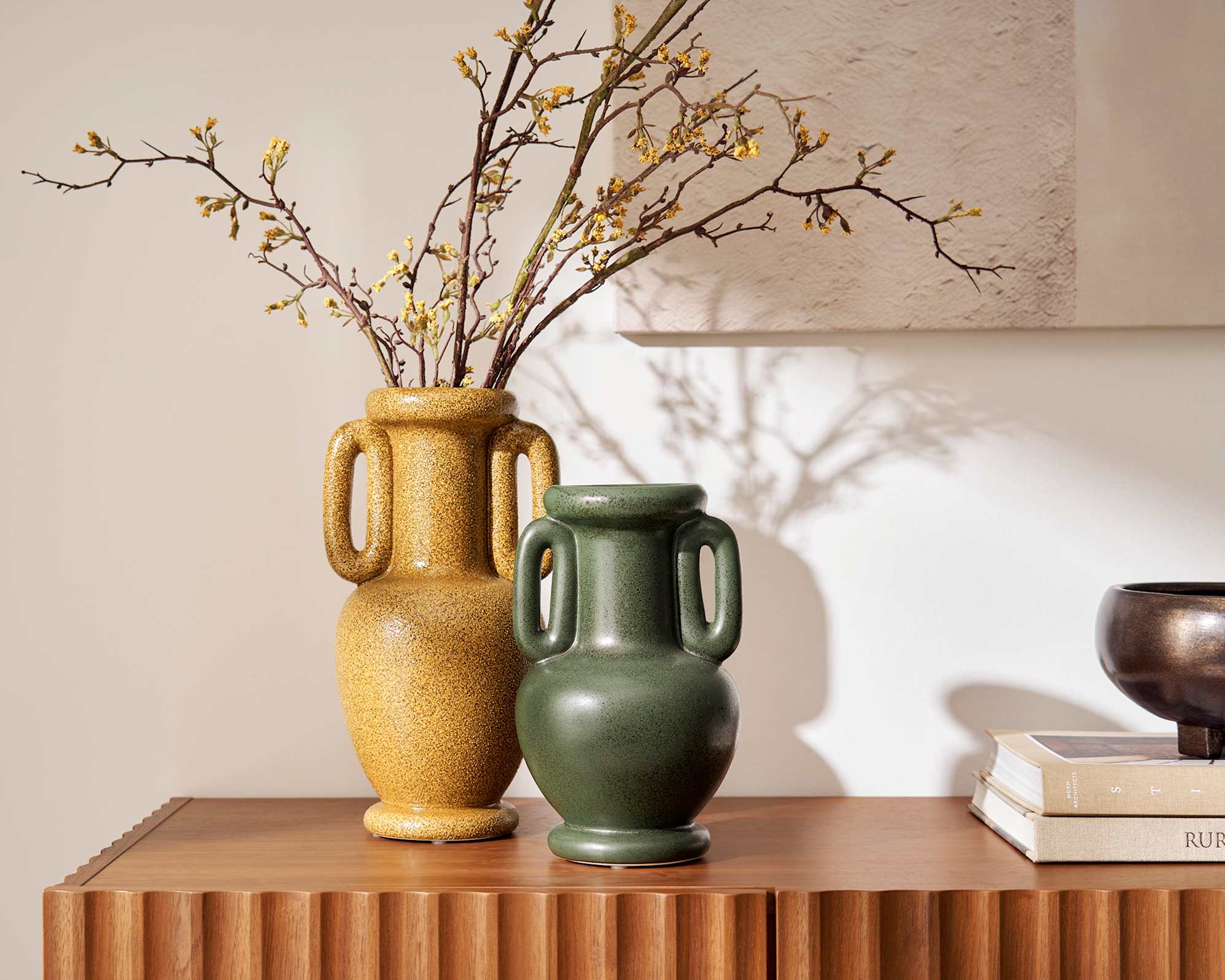 Maroa Ceramic Amphora Short Vase 0