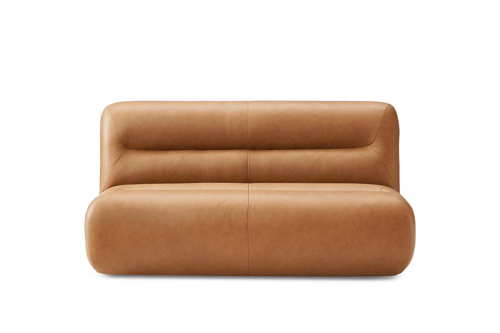 Tovi Leather 2 Seater Armless Couch 3