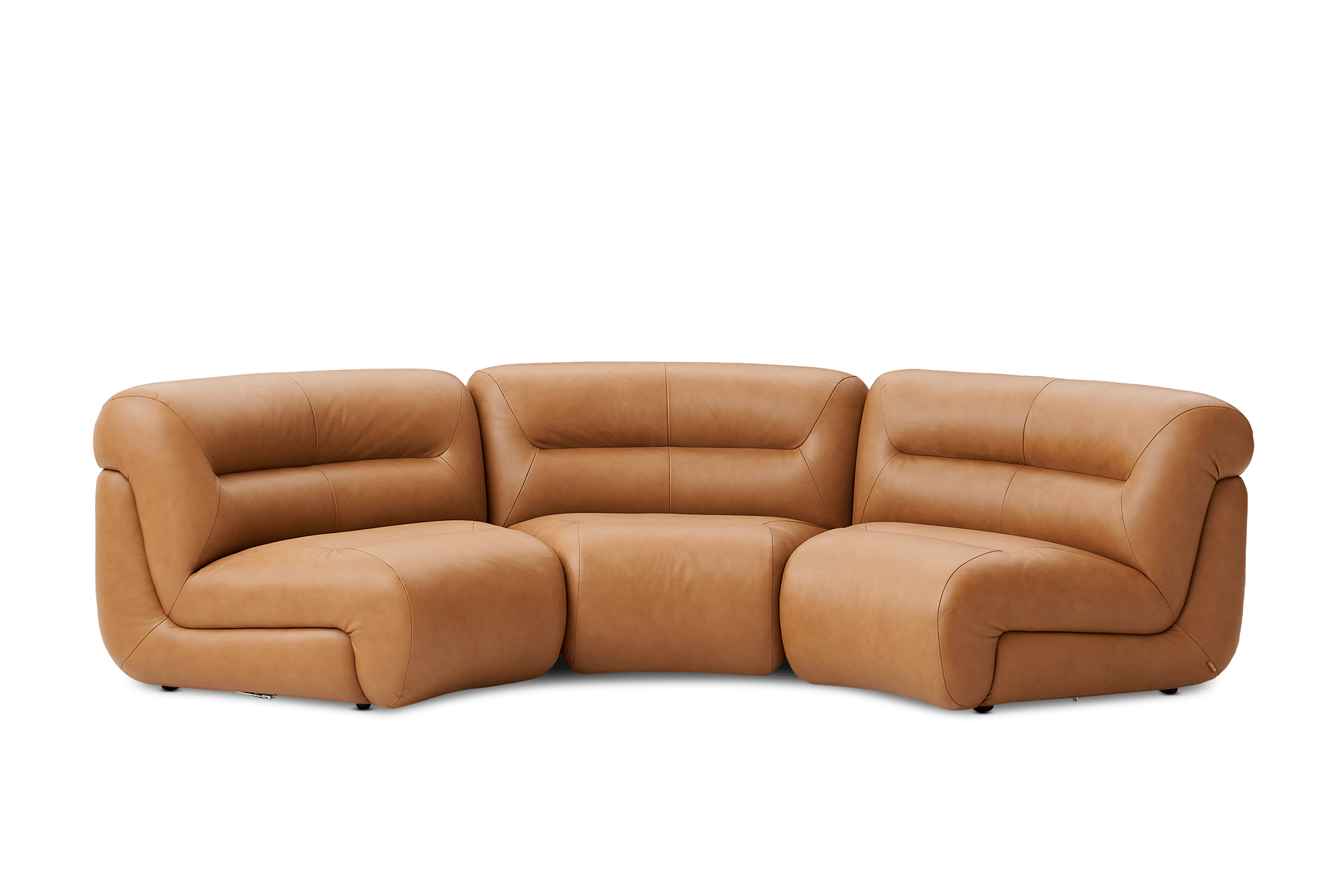 Tovi Leather Curve Sofa 3