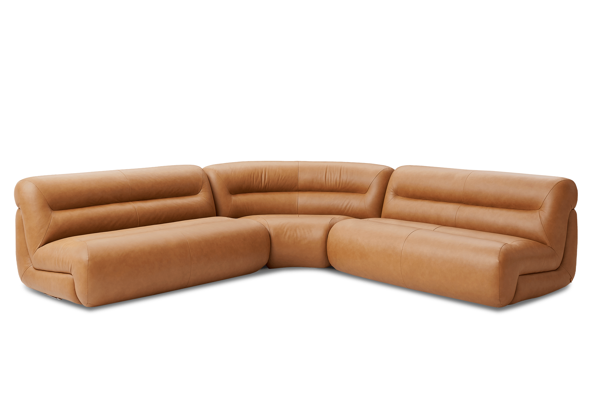 Tovi Leather L-Shape Sectional Couch 3