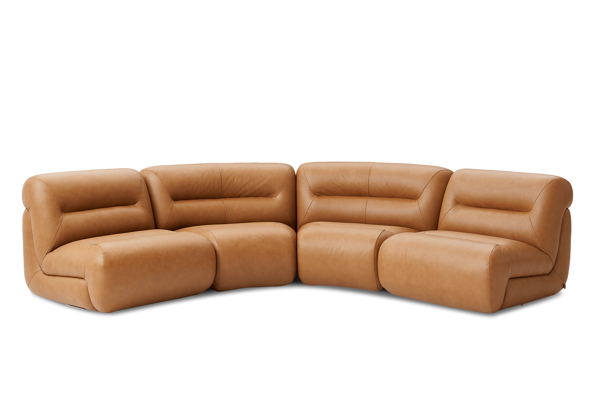 Tovi Leather 4-Piece Sectional Couch 3