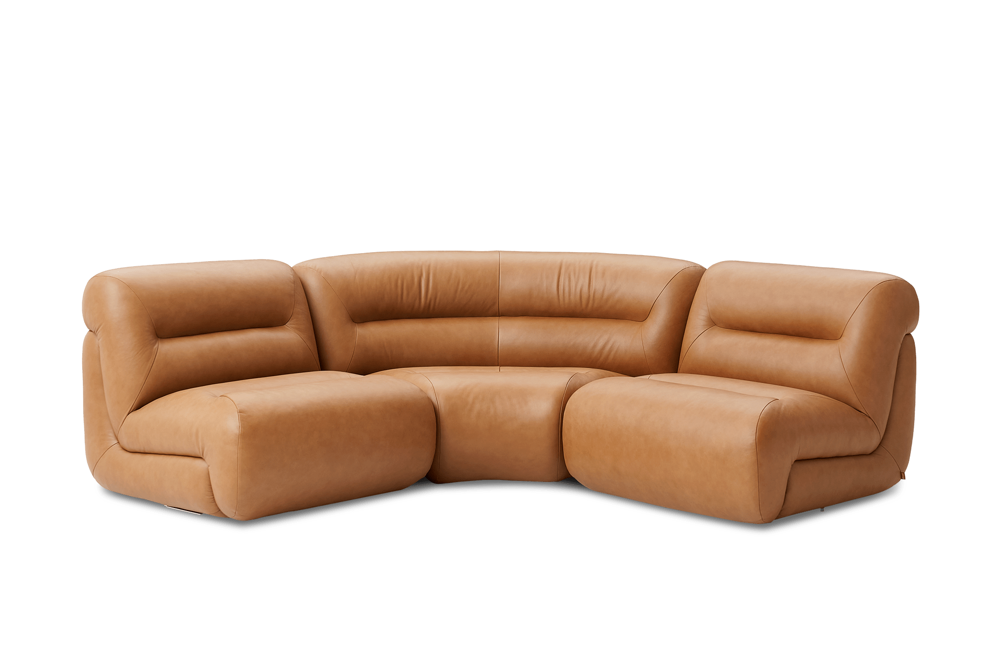 Tovi Leather 3-Piece Sectional Couch 4