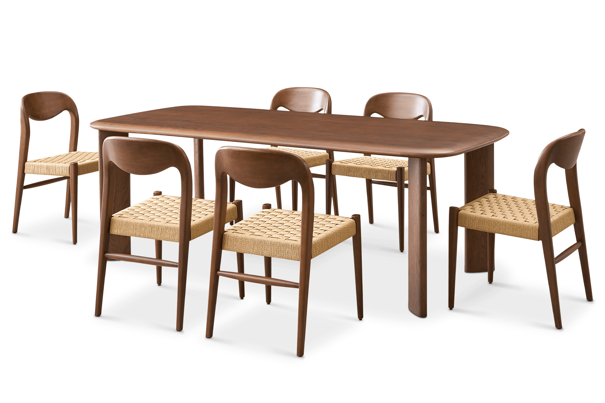 Nico Rectangular Dining Table with Vela Chair Set