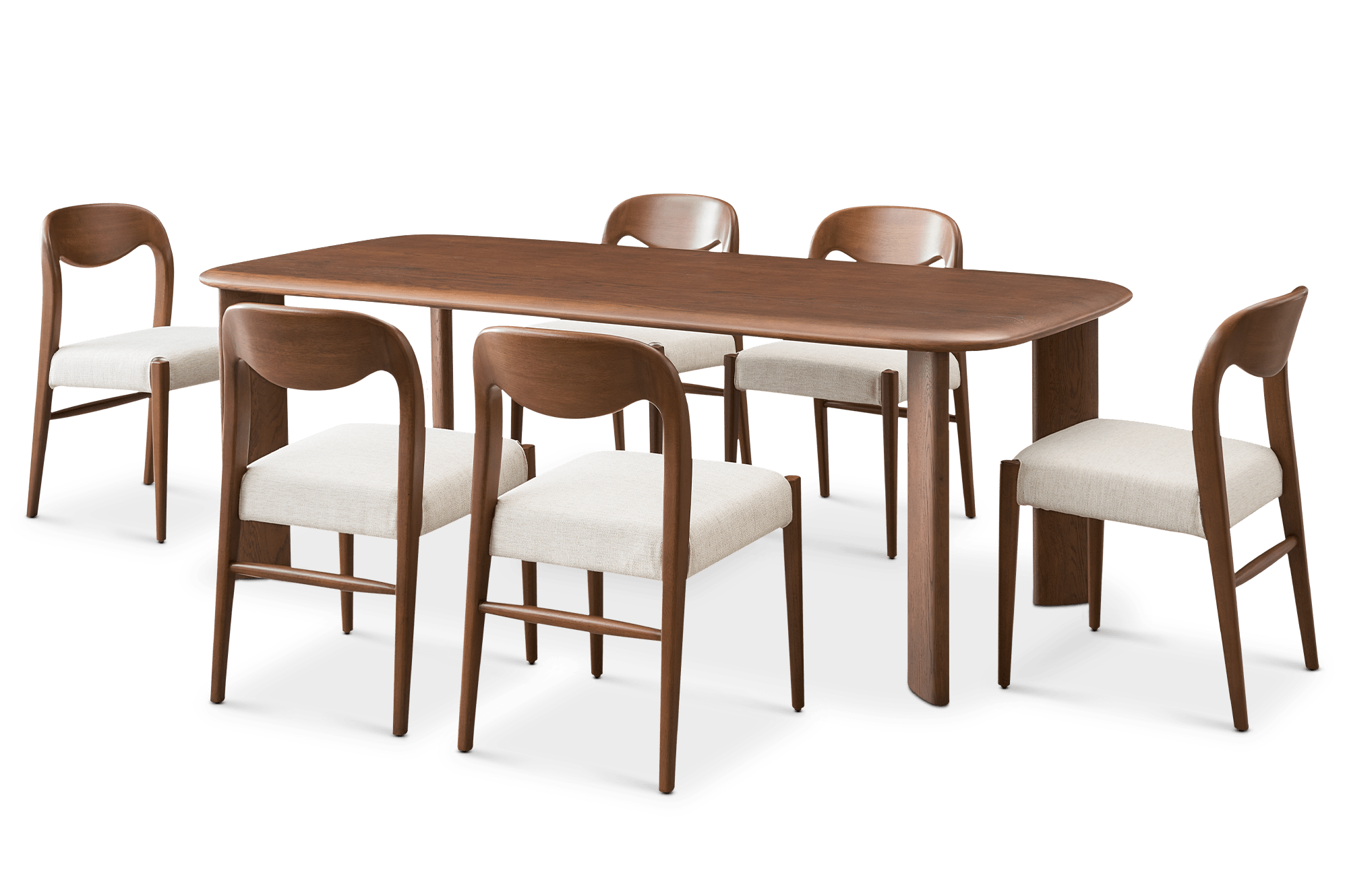 Nico Rectangular Dining Table with Vela Chair Set