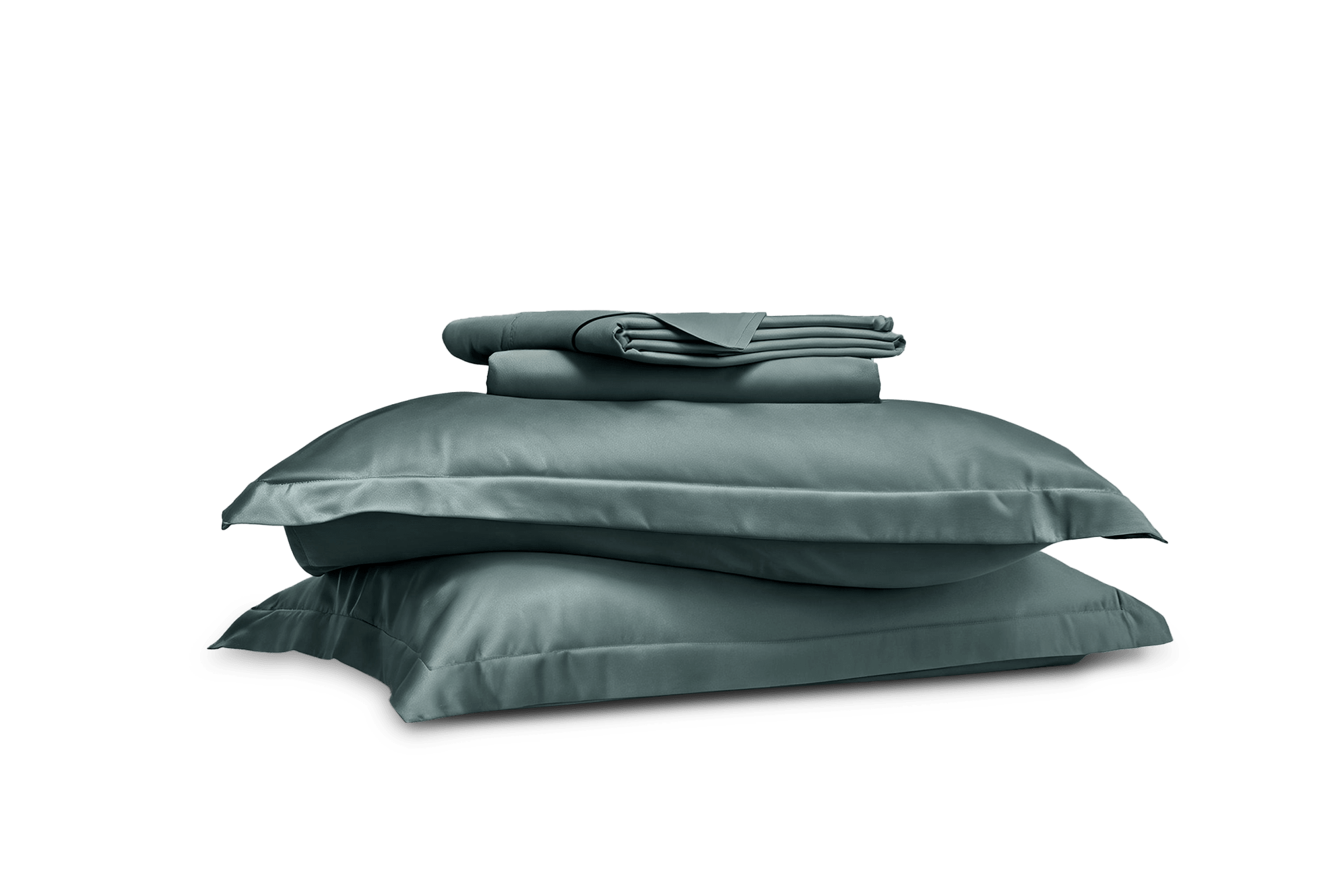 Luxe Egyptian Cotton Sateen Queen Size Sheet Set, Atlantic