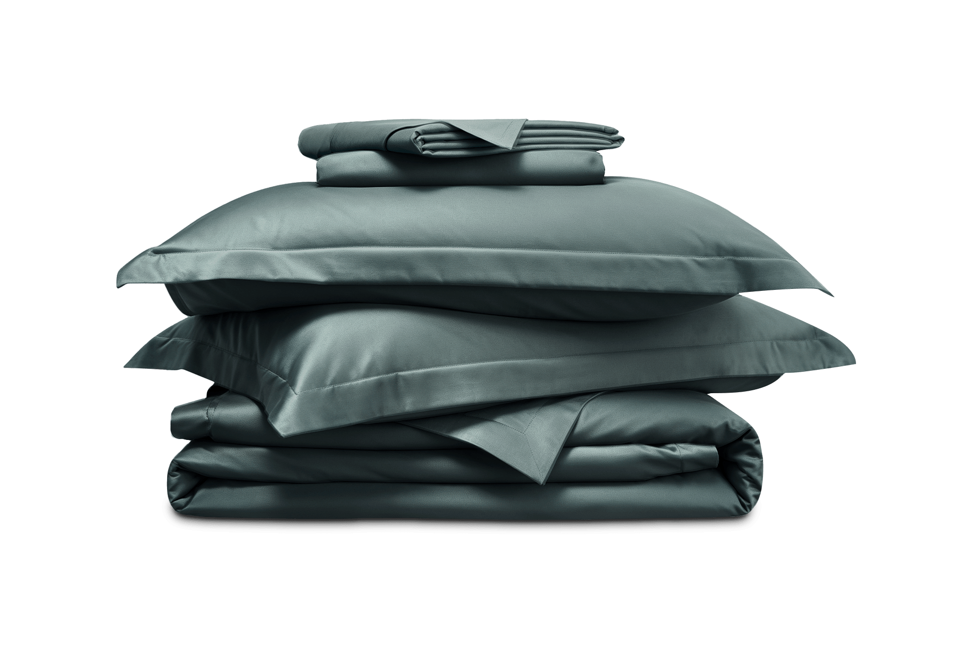 Luxe Egyptian Cotton Sateen Queen Sheet Set and Quilt Cover, Atlantic