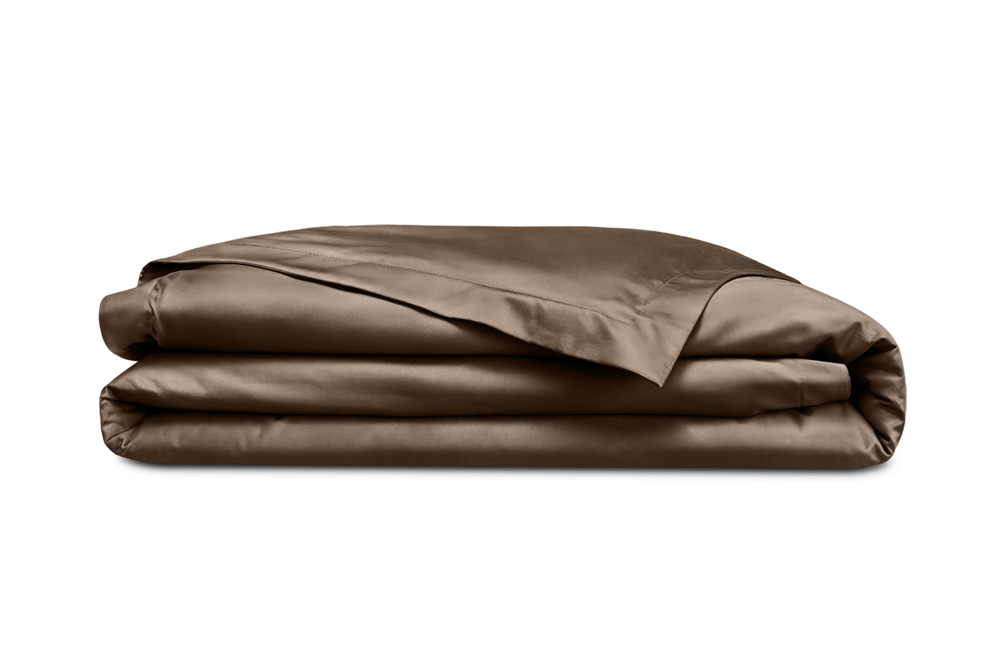 Luxe Egyptian Cotton Sateen Queen Size Duvet Cover, Bark