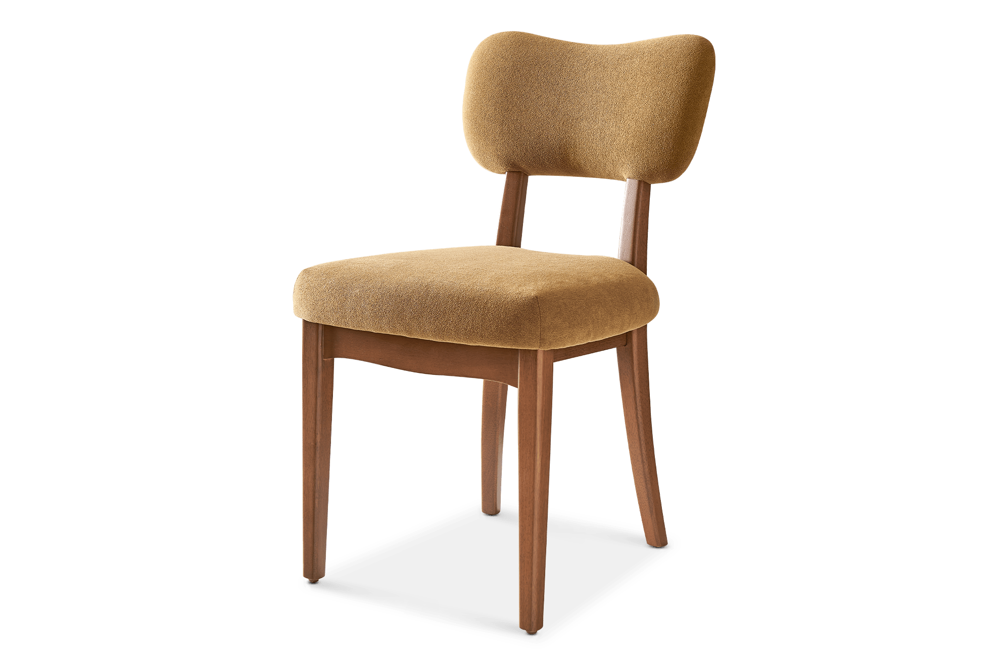 Calla Dining Chair, (Plush Knit Velvet) Caramel