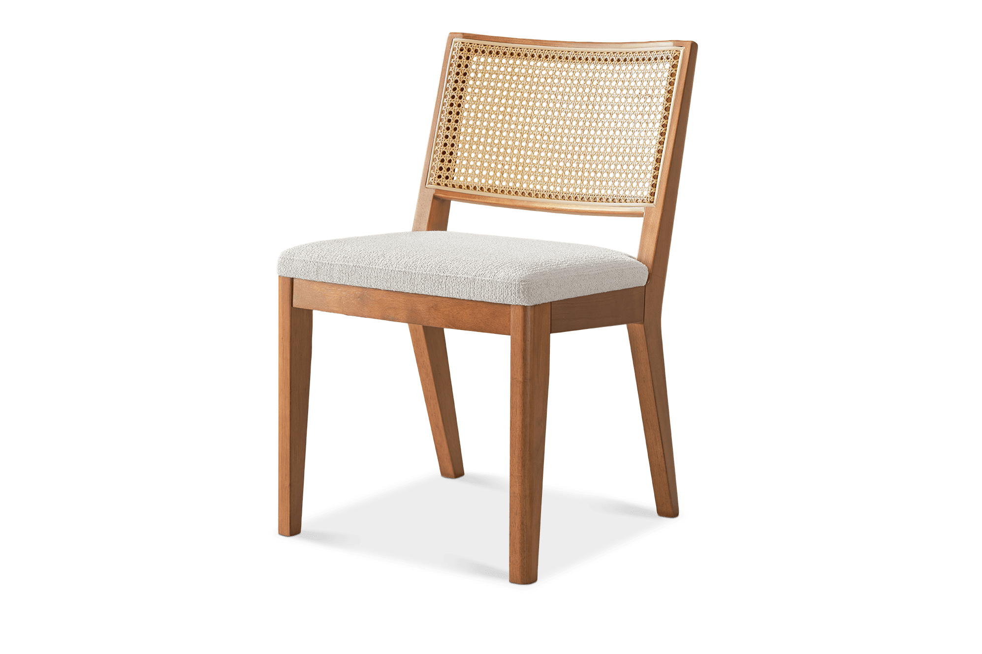 Sloane Cane Dining Chair, (Performance Arvo) Dune (Walnut)