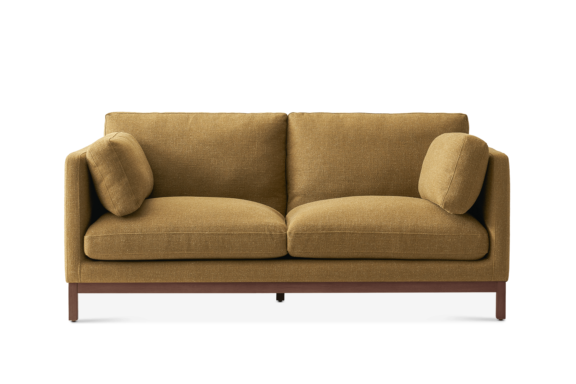 Owen II 2 Seater Sofa, (Basketweave) Caramel (Walnut Leg)