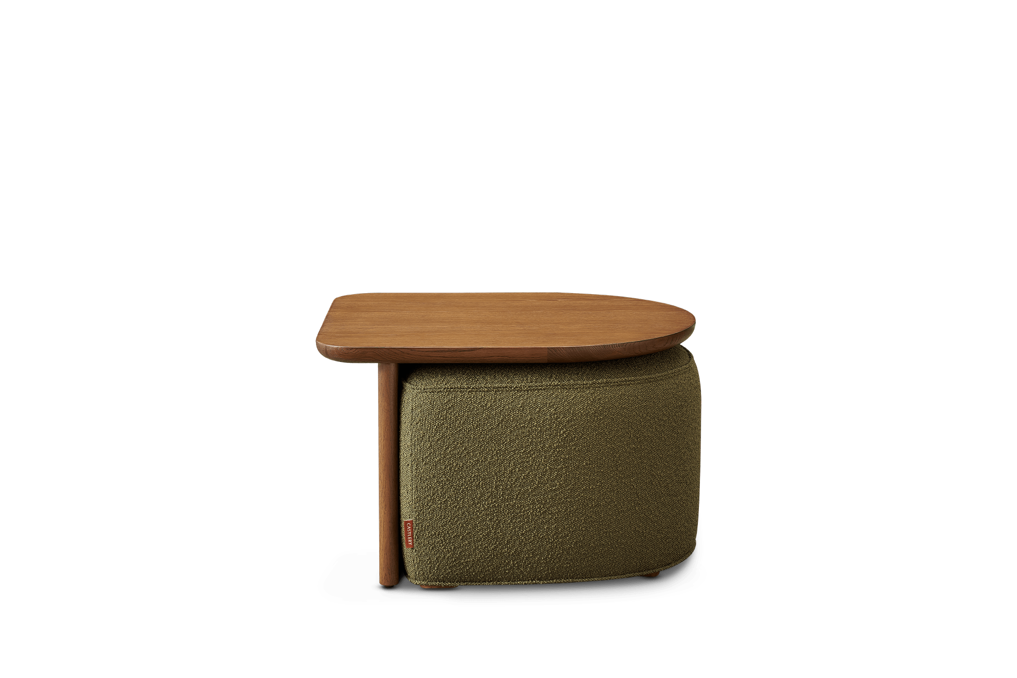 Hugg Nesting Side Table, (Performance Boucle) Moss (Chestnut)