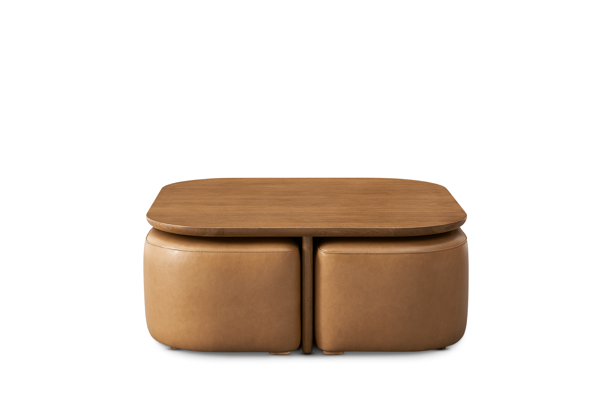 Hugg Nesting Square Coffee Table, (Lugano) Caramel (Chestnut)