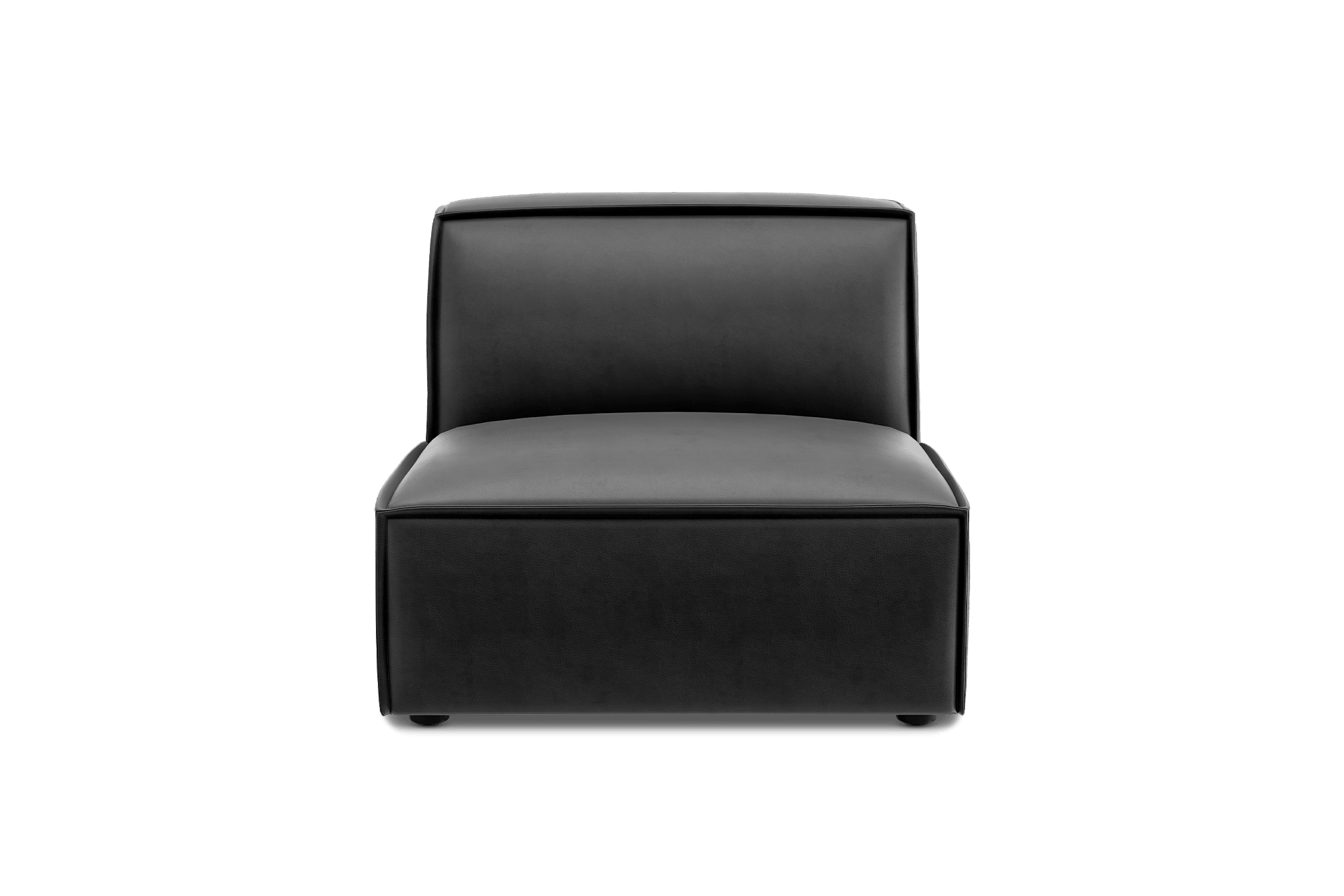 Jonathan Leather Armless Sofa Customised, (Marche) Graphite