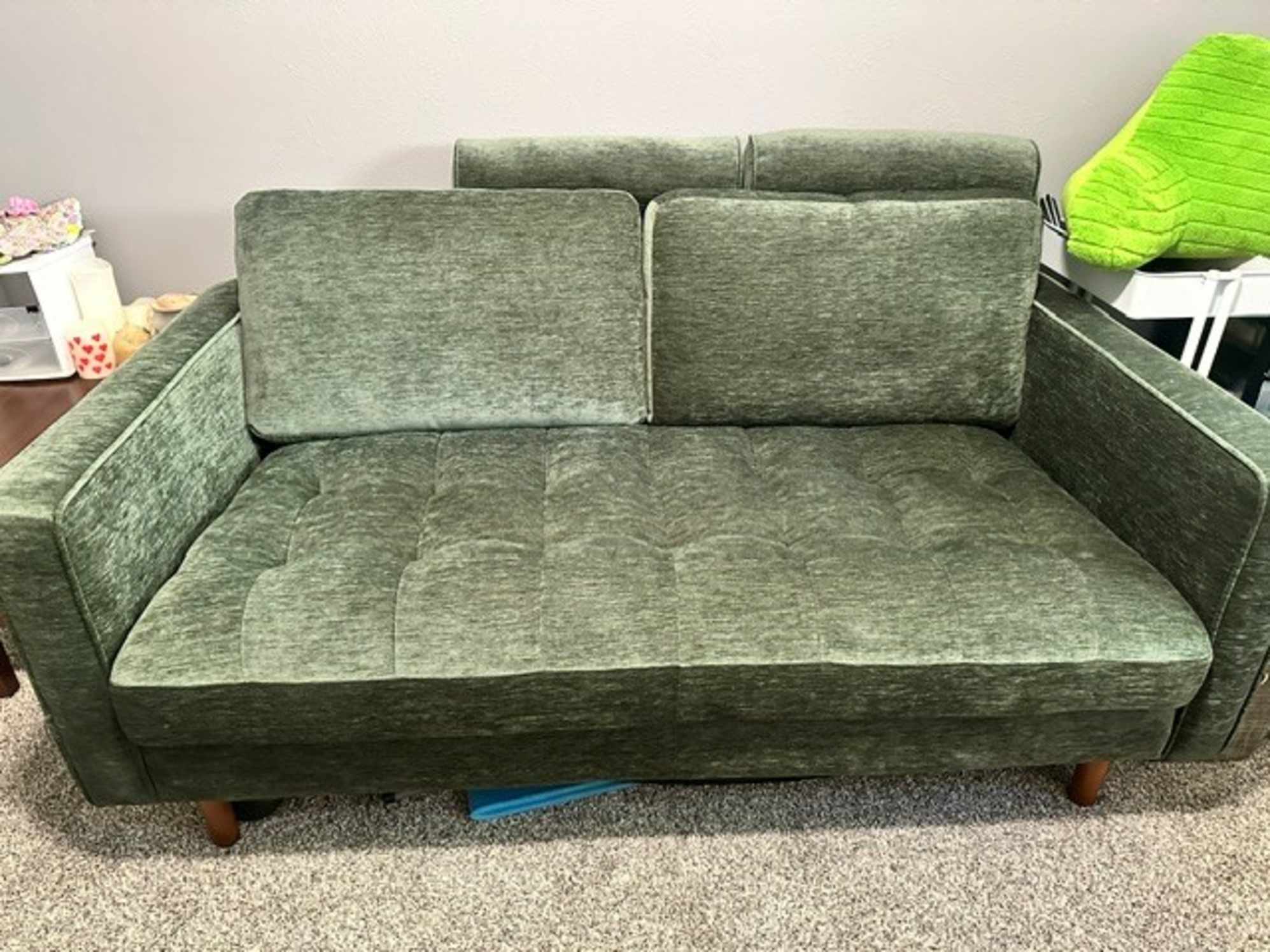Madison loveseat in spare room