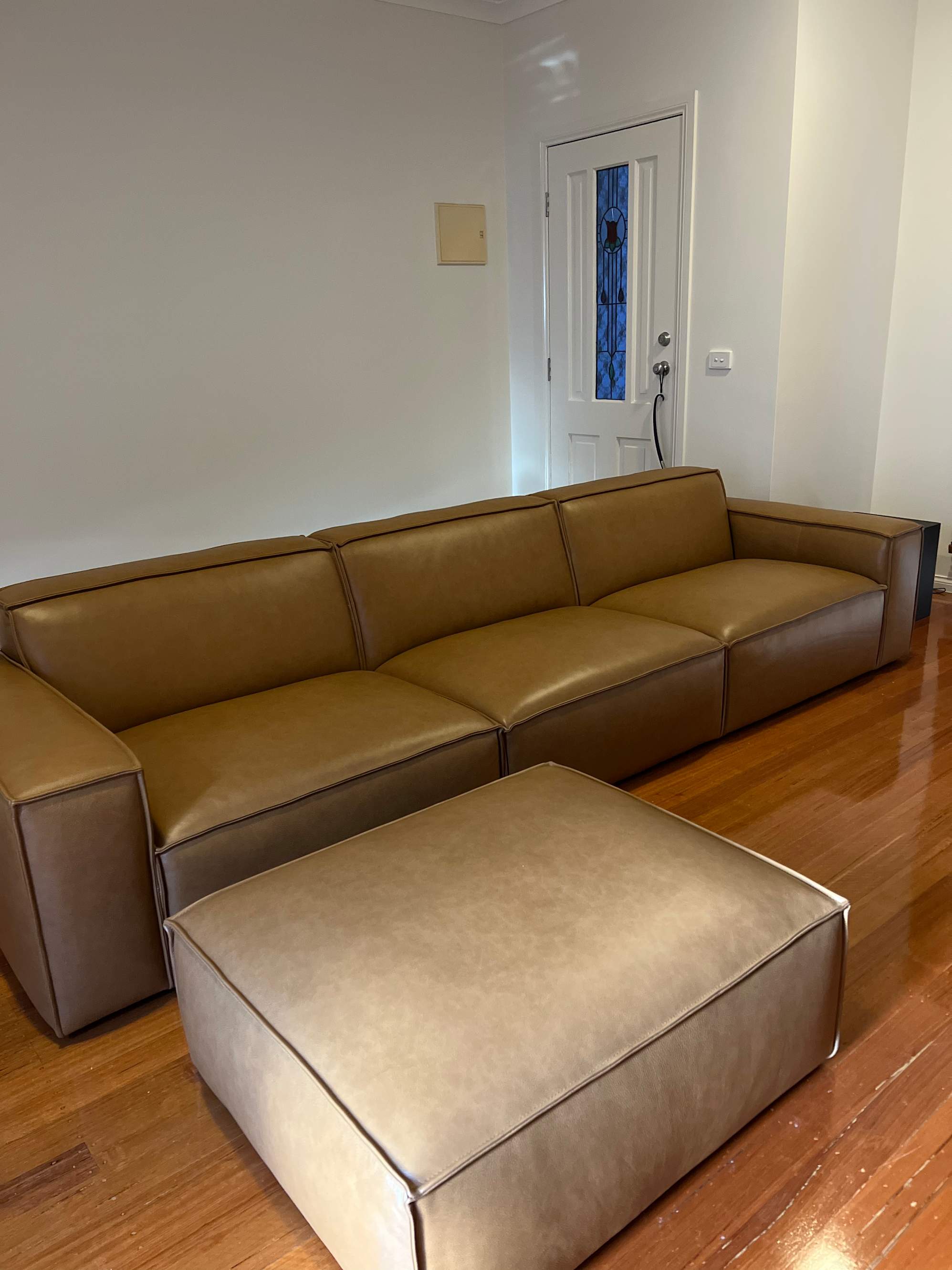 Nice brown leather sofa