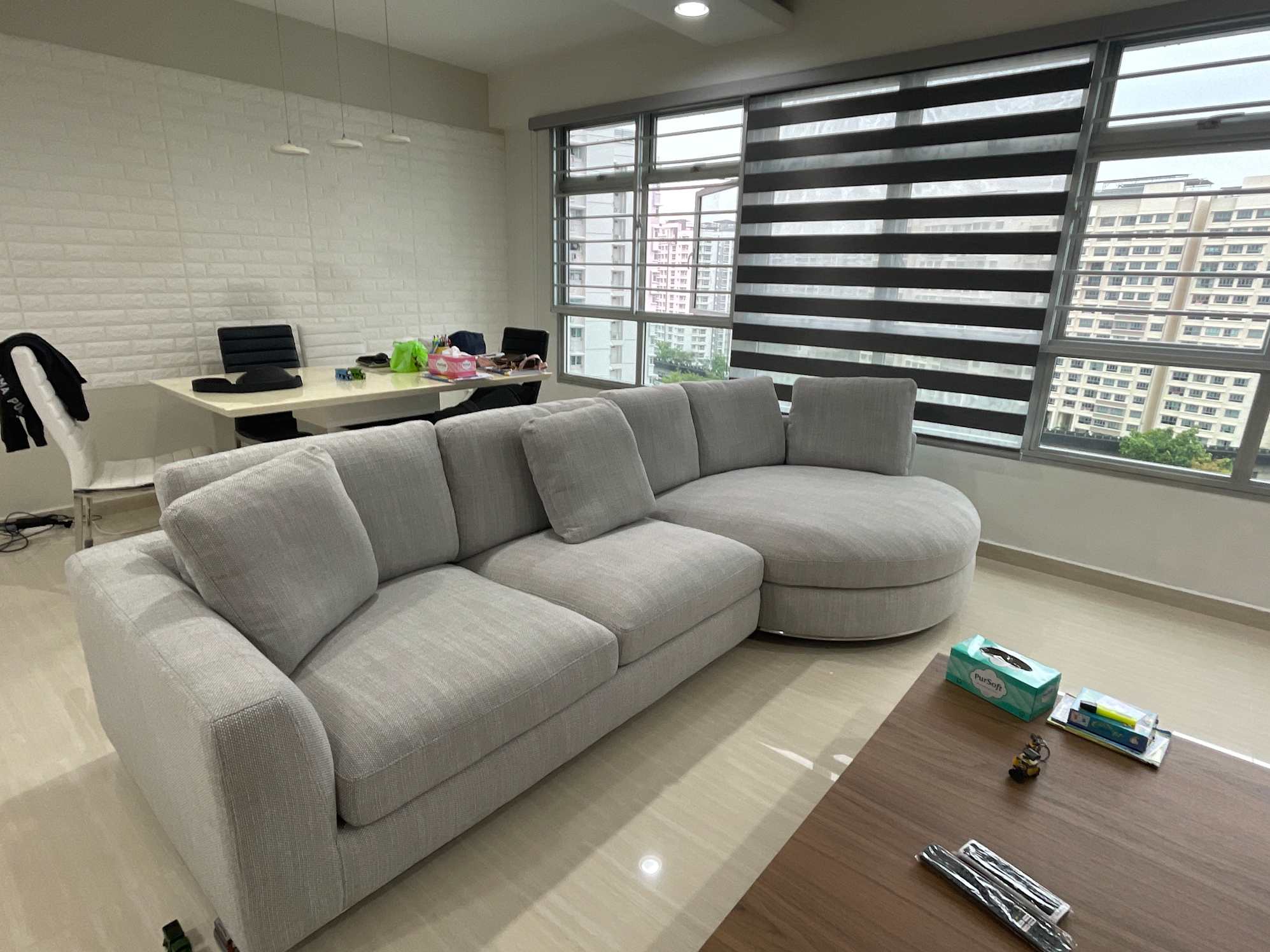 review from Hamilton Round Chaise Sectional Sofa