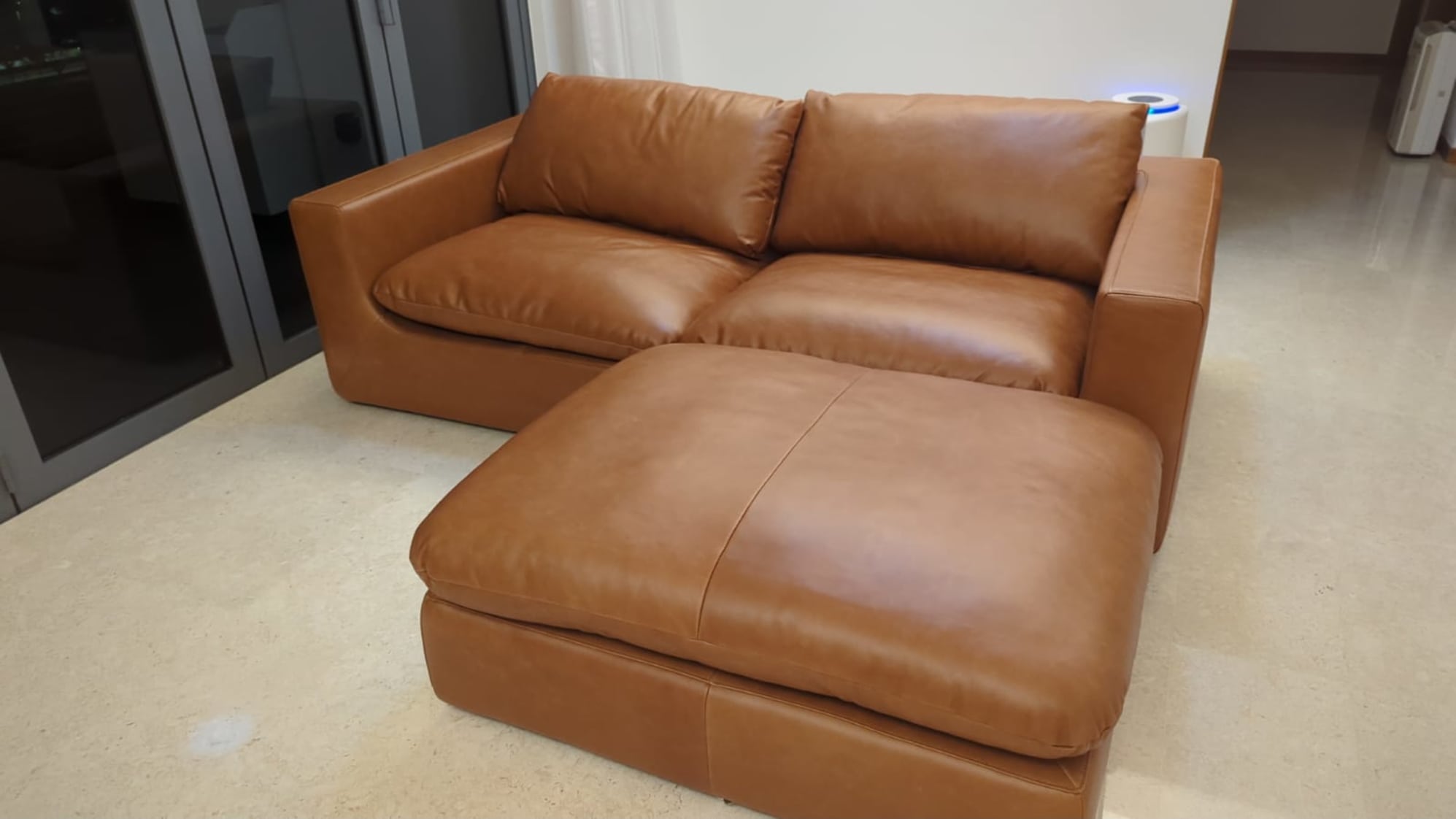 Dawson leather sofa