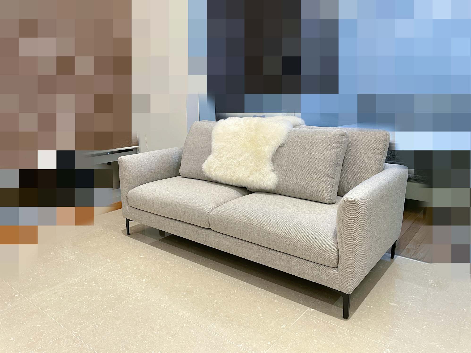 Sleek compact sofa 