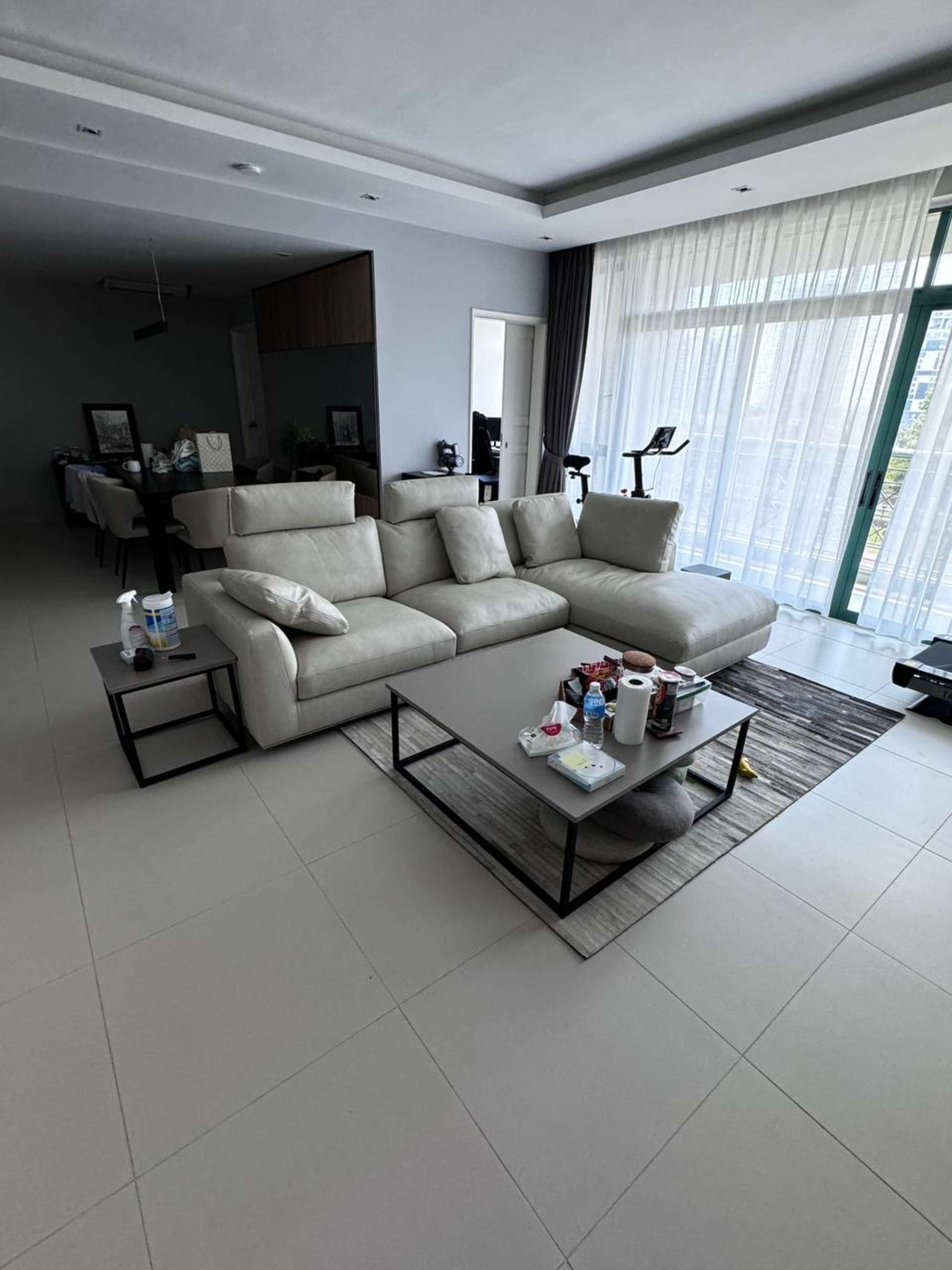 Velvetly soft sofa for family