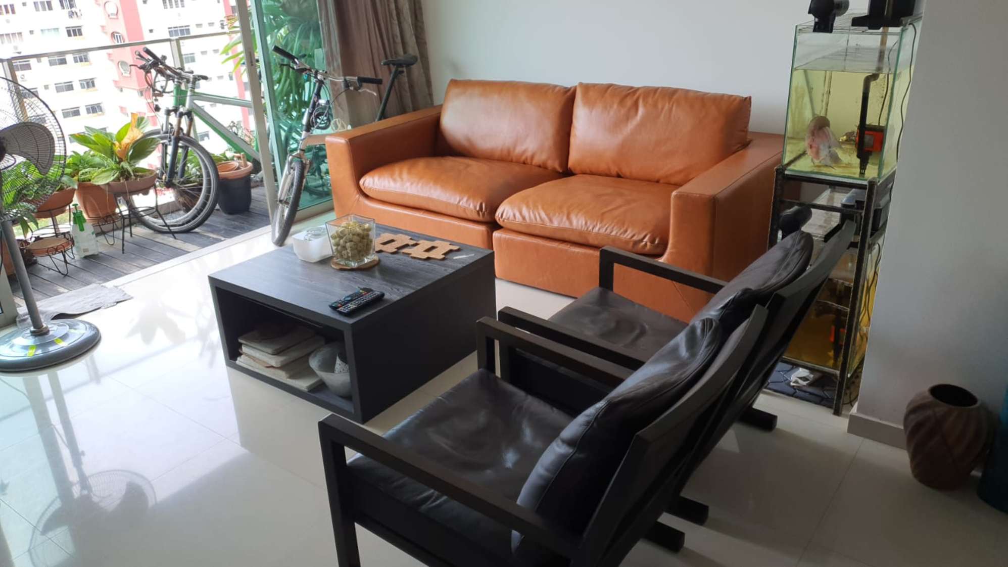 Dawson Leather 3 Seater Sofa