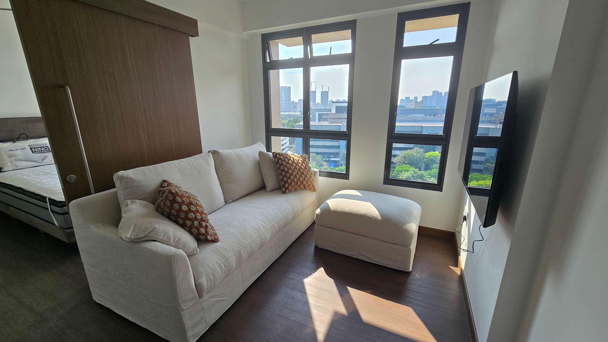 Agnes 3 seater sofa with ottoman 