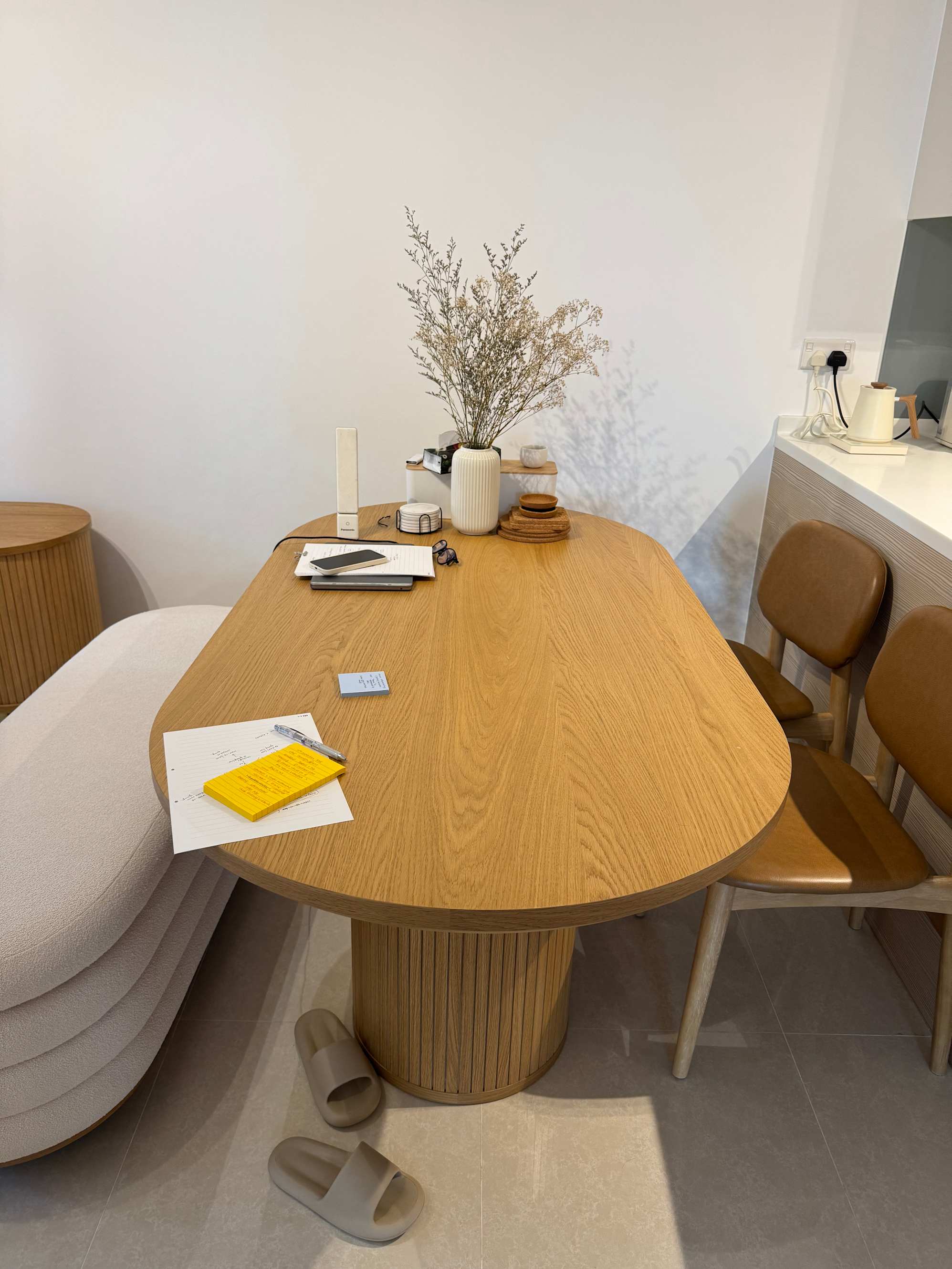 Very utilitarian and study table! 