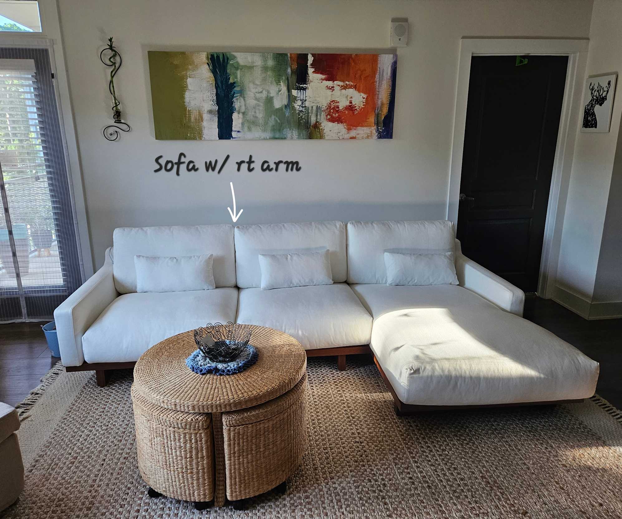 review from Couch with side table