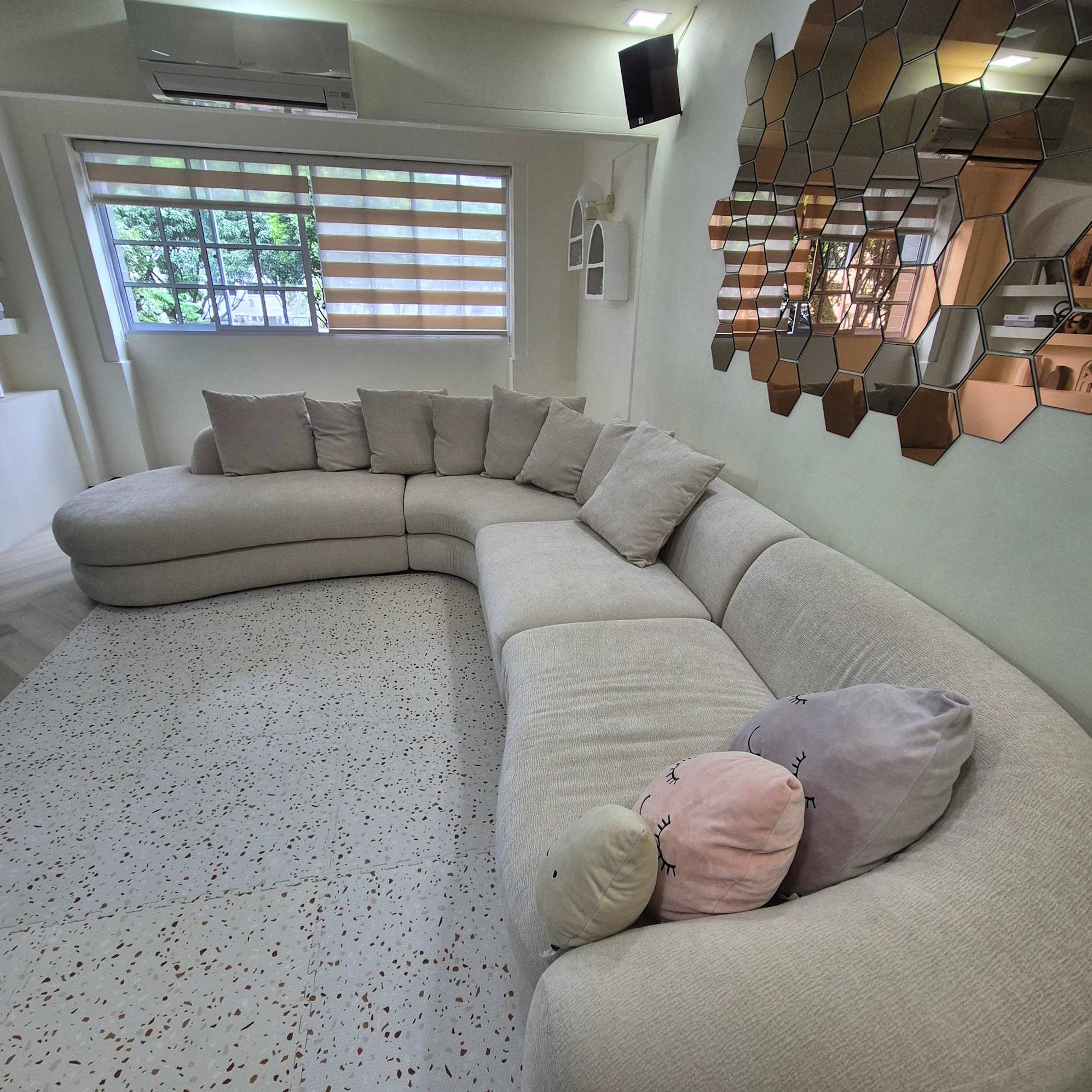 Excellent L-Shape Corduroy Beige Sofa – A Perfect Addition t