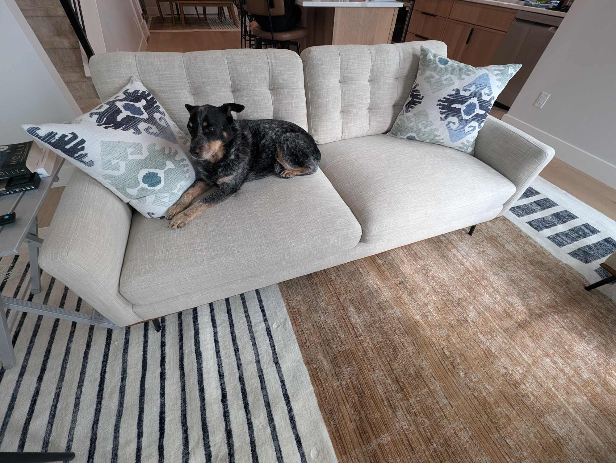 Very comfortable but the color is more beige than it appears