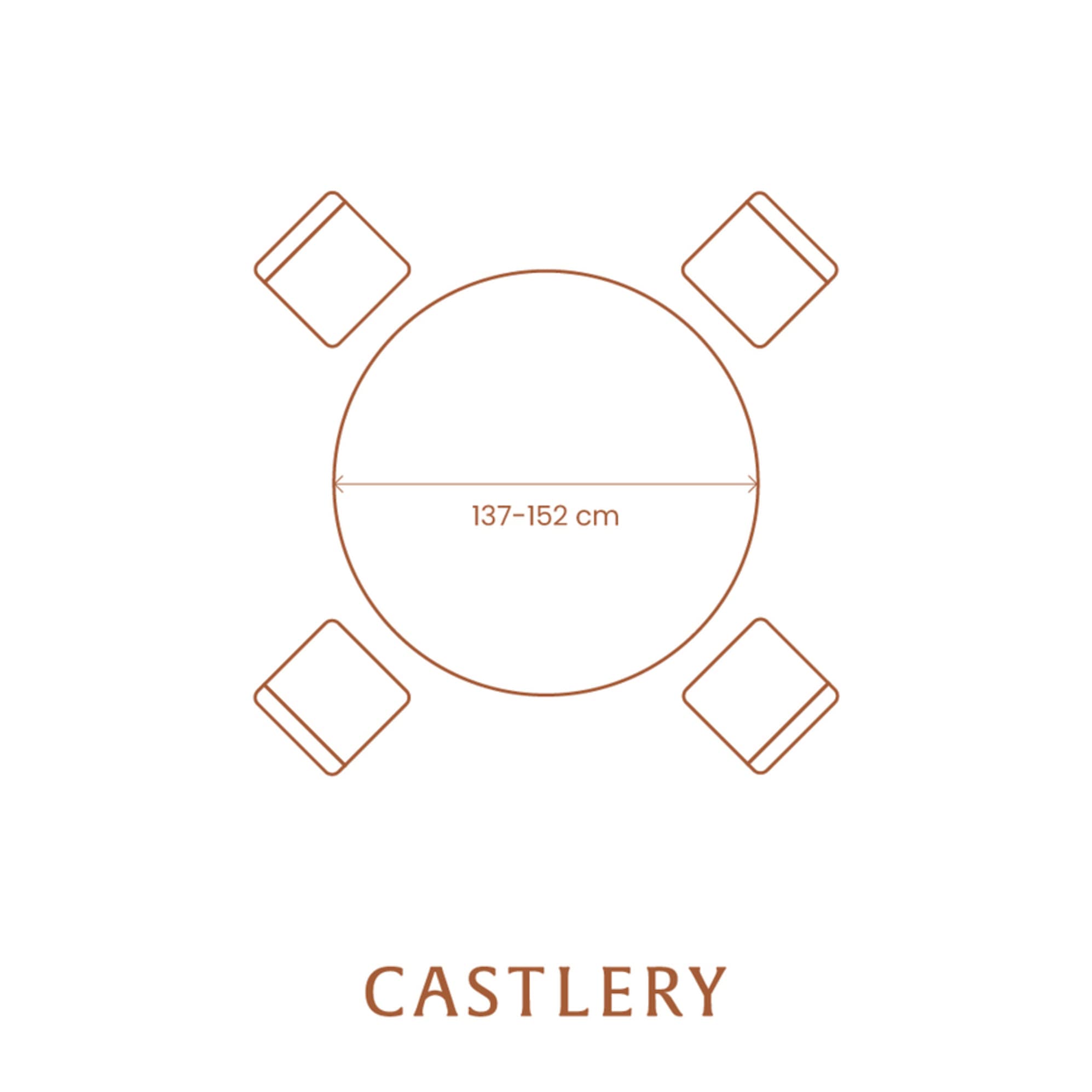 An illustration of a round dining table.