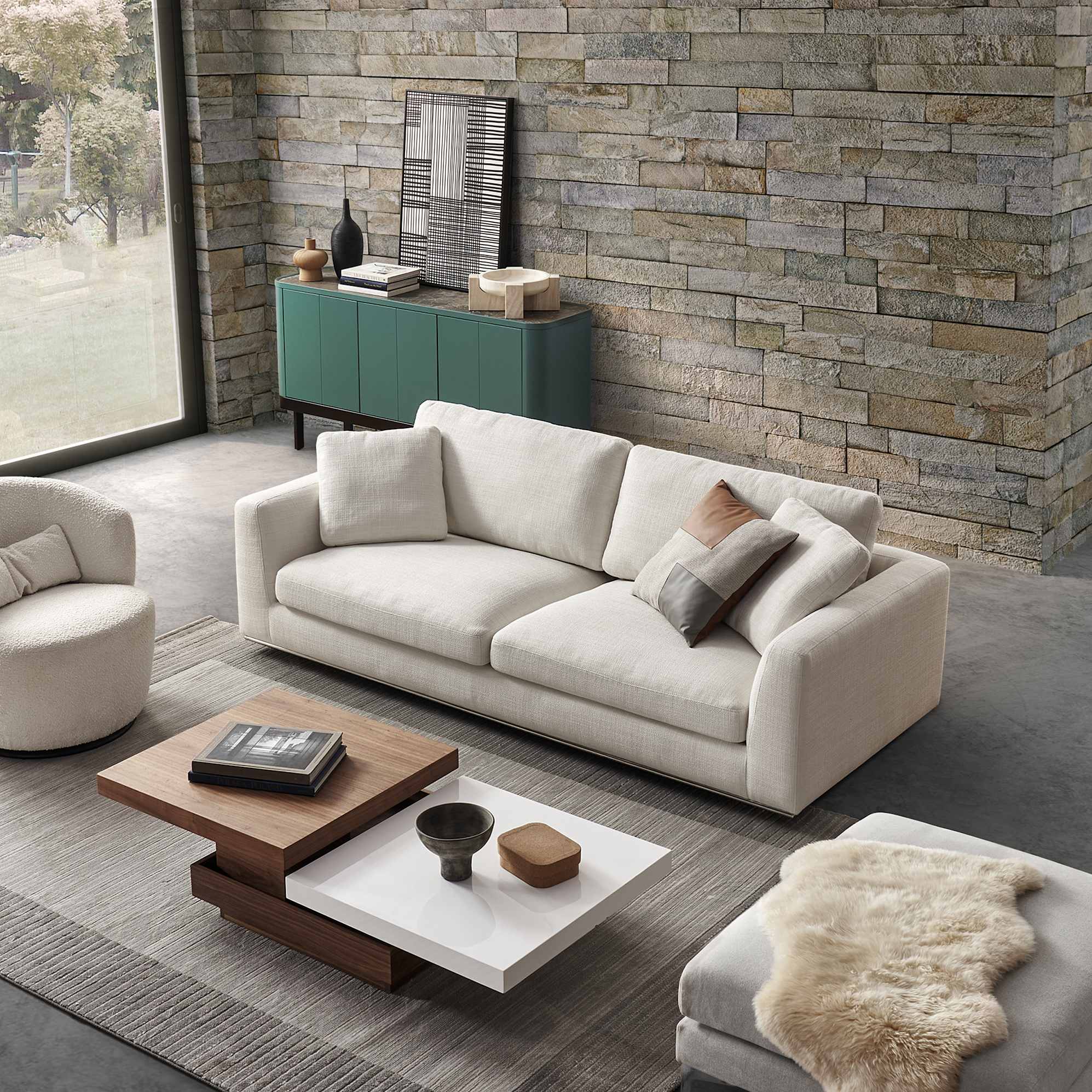 Hamilton Sofa with Storage Ottoman | Castlery US